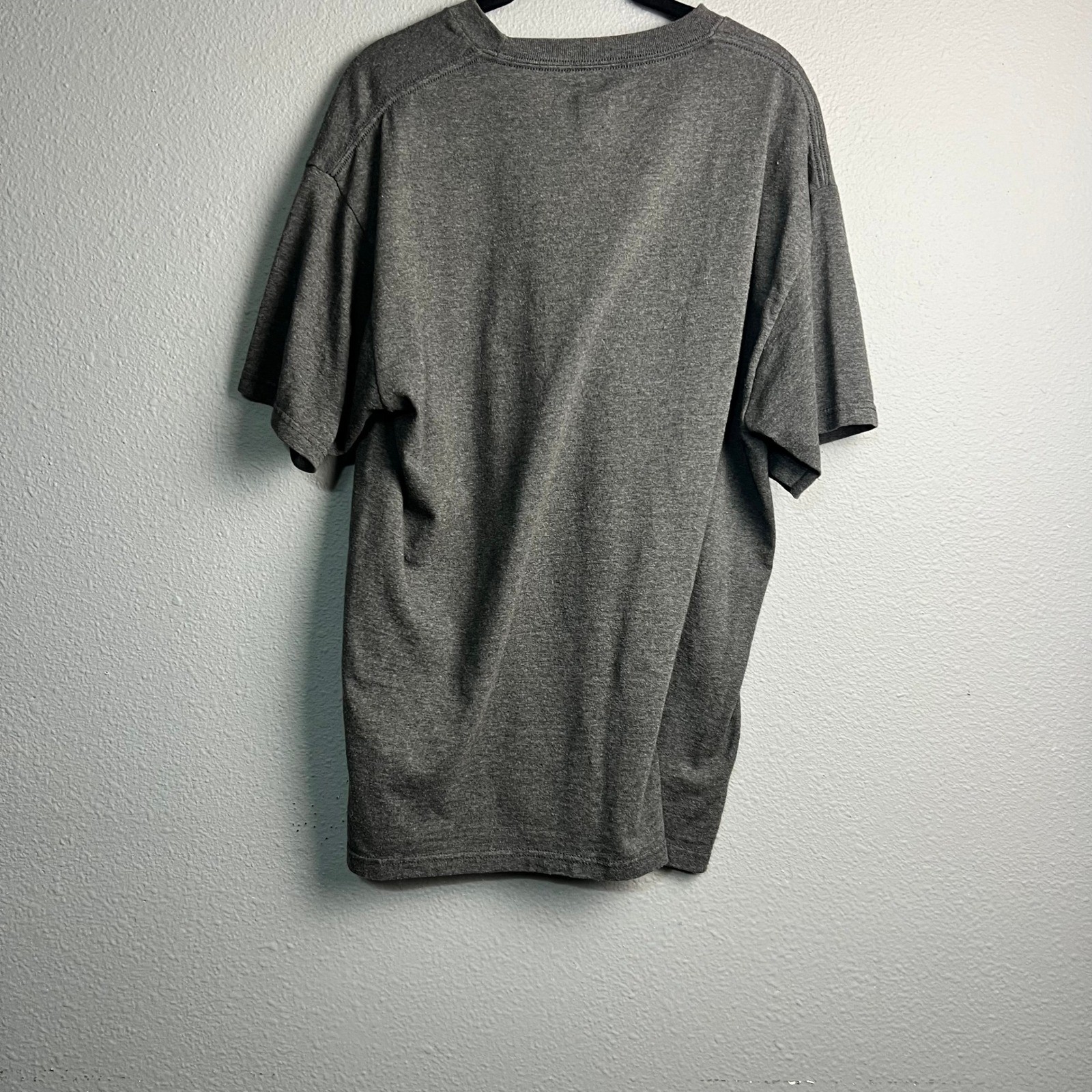 Set of 2 TX Longhorns Football Fan Graphic T Shirt Charcoal Gray L G Heathered