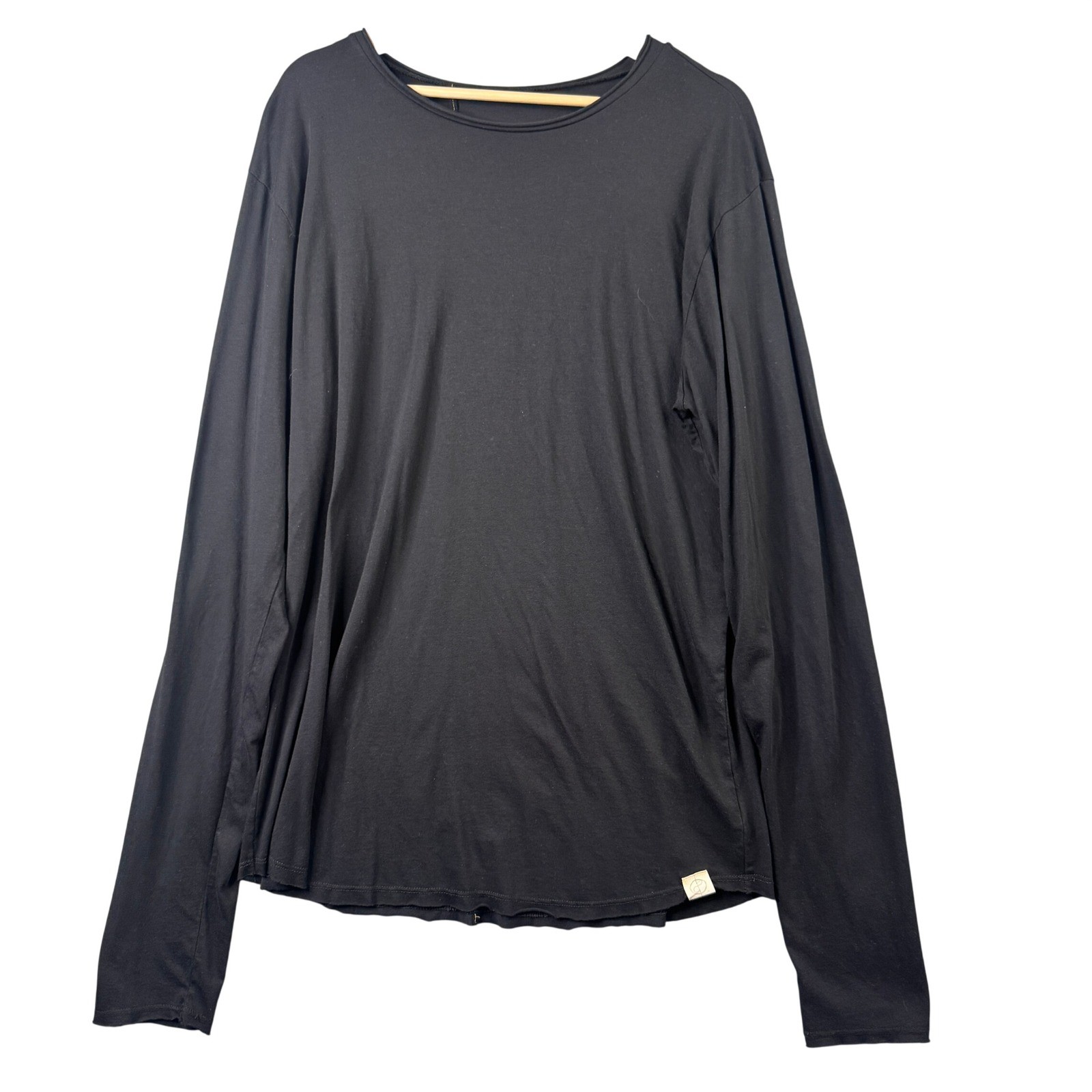 One Golden Thread Unisex Size XL Black Long Sleeve T-Shirt Tencel Supima Cotton
