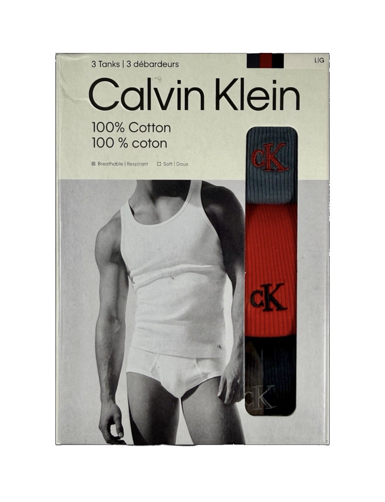 NWT. Calvin Klein. 3 Pack. Cotton Classic A-Shirt. Tank. Multi. MSRP $49.50