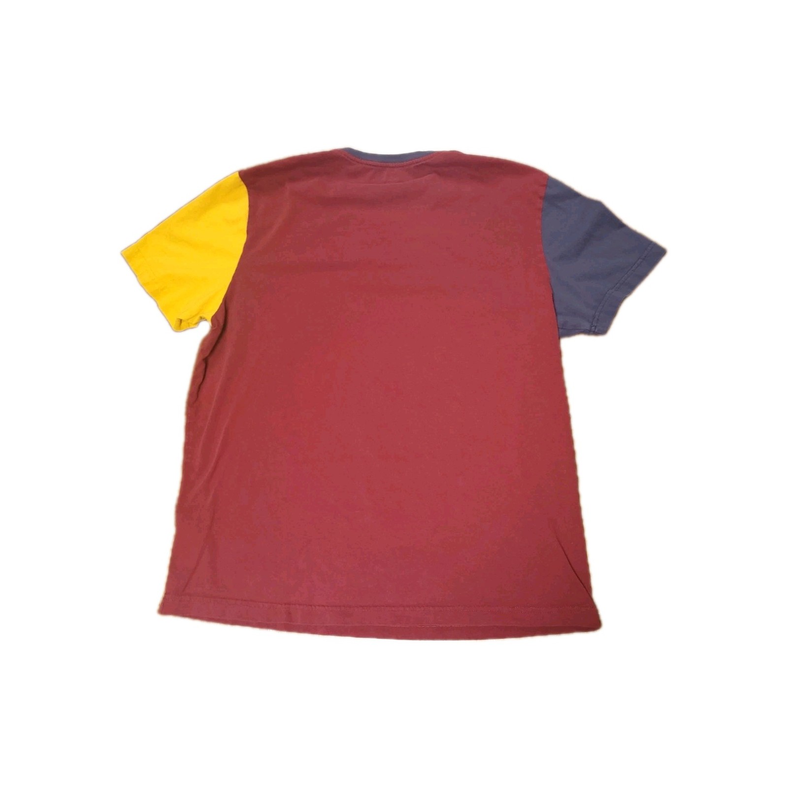 Hurley – T-Shirt – Mens Large – Red Yellow Navy Blue