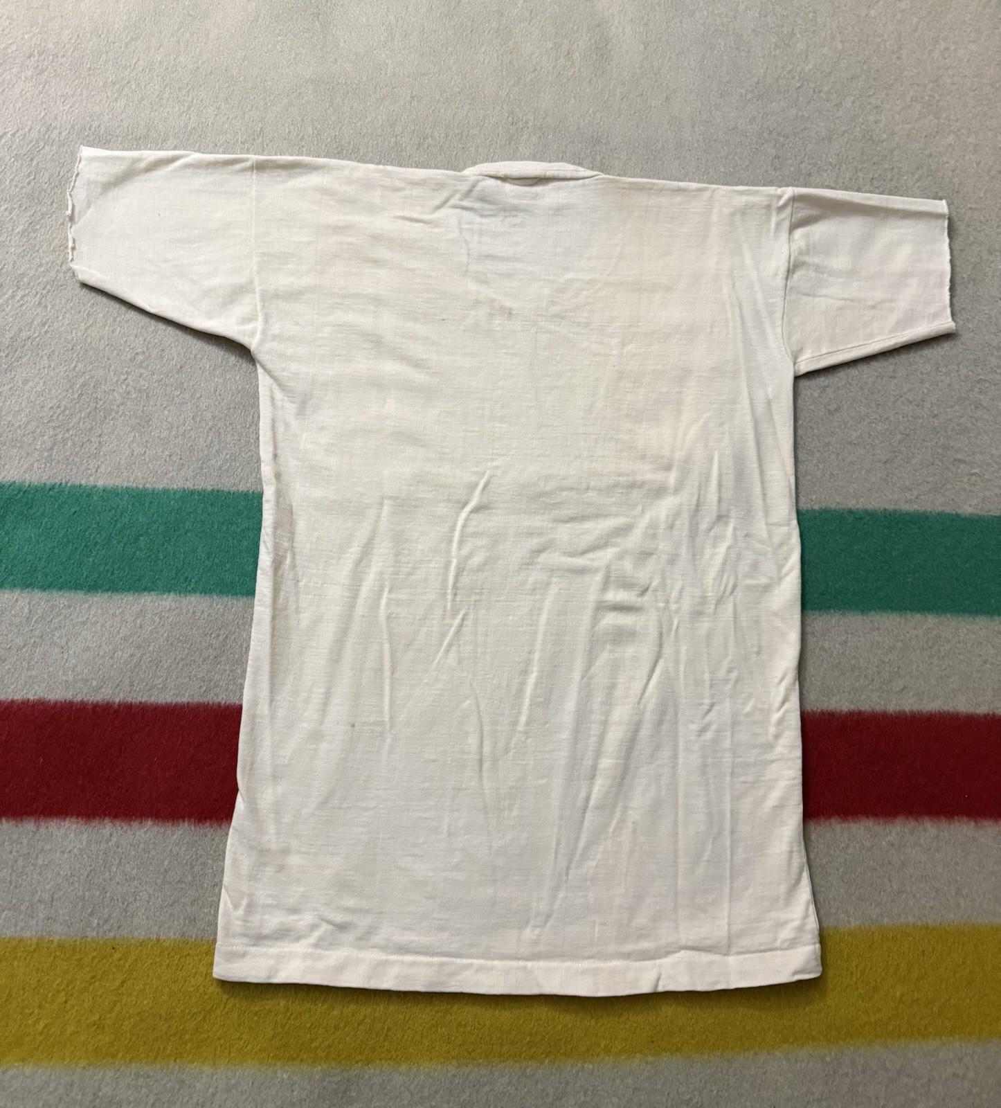 Vintage 30s 40s Paneled White Blank Tee Jersey All 100% Cotton 20×29.5 Very Rare