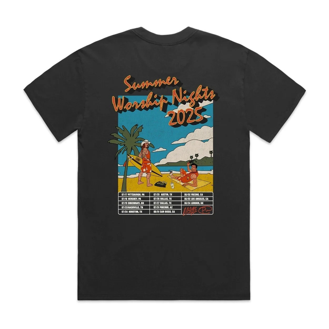 SWN 2025 Tour Summer Worship Nights Concert Phil Wickham Brandon Lake T-Shirt