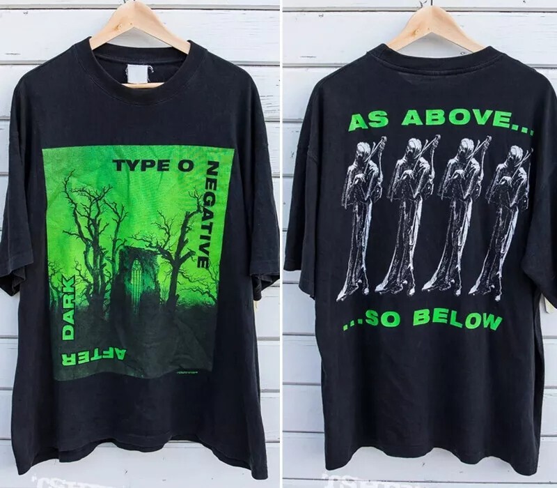 Type O Negative – As Above So Below 2 side rare design black T shirt Reprint