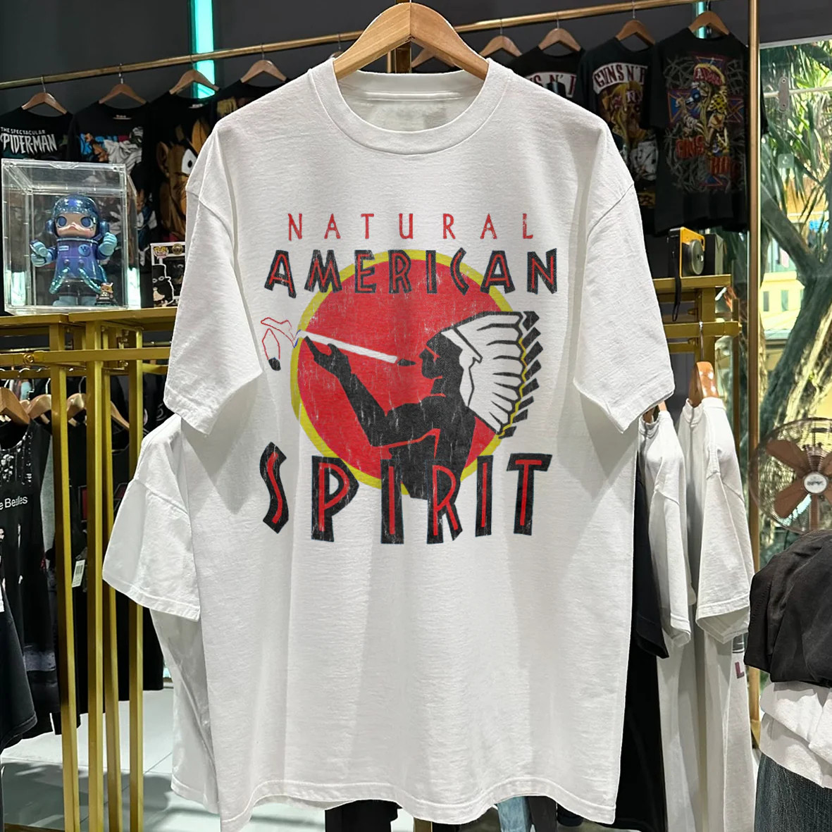 Natural American Spirit 90s T-Shirt Vintage Tobacco Retro Graphic Tee S-5XL
