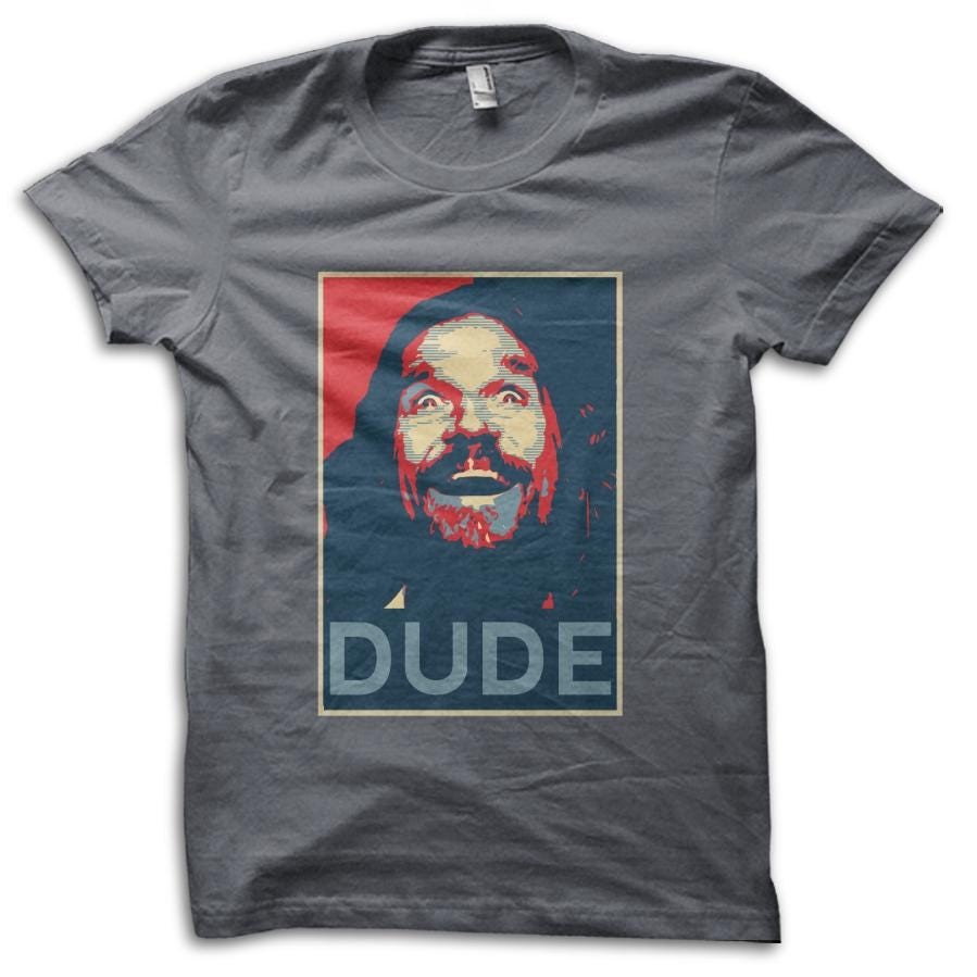 The DUDE The Big Lebowski Jeff Bridges Acid Flashback Funny 90s Retro Movie