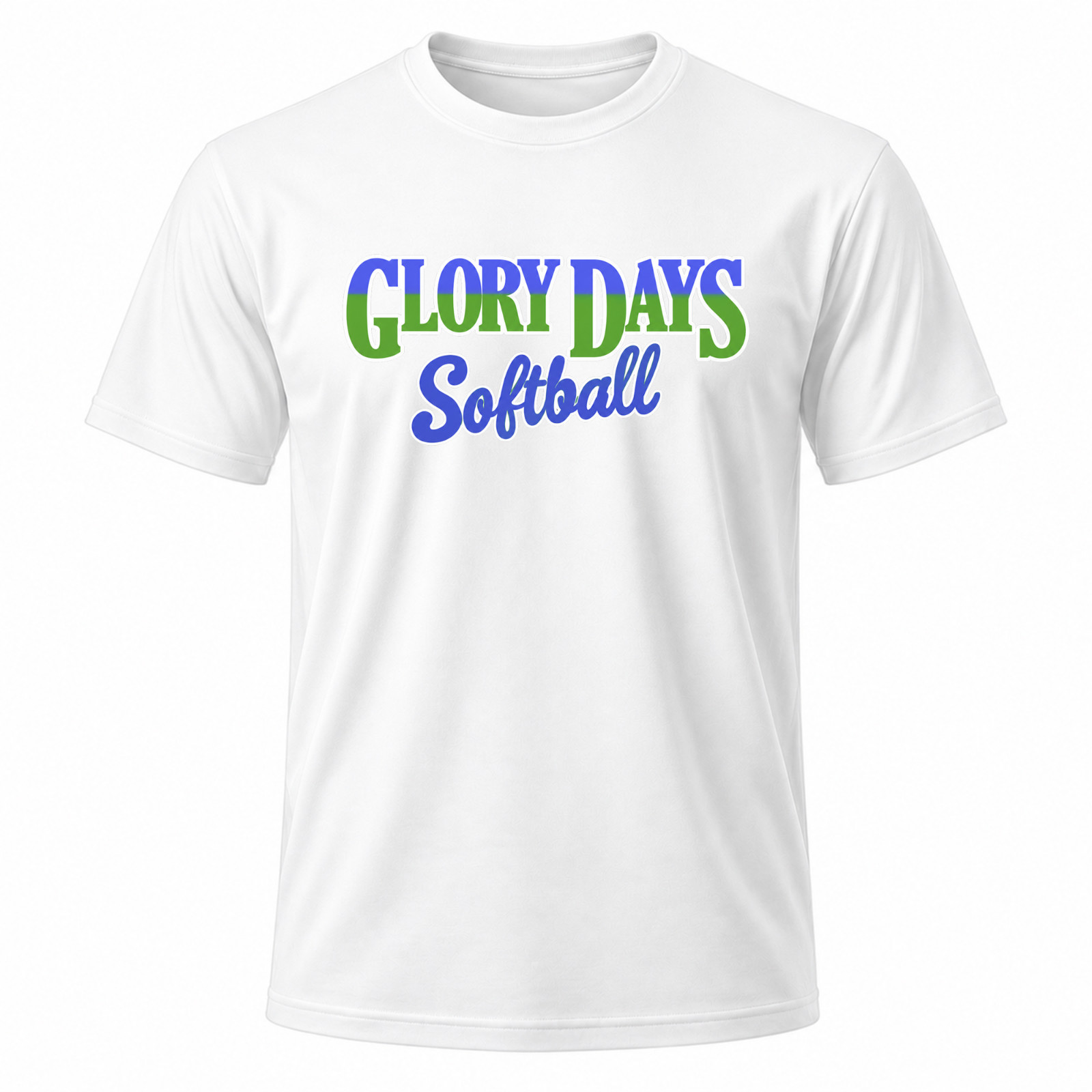 Glory Days Softball Tri-Blend White Graphic T-Shirt