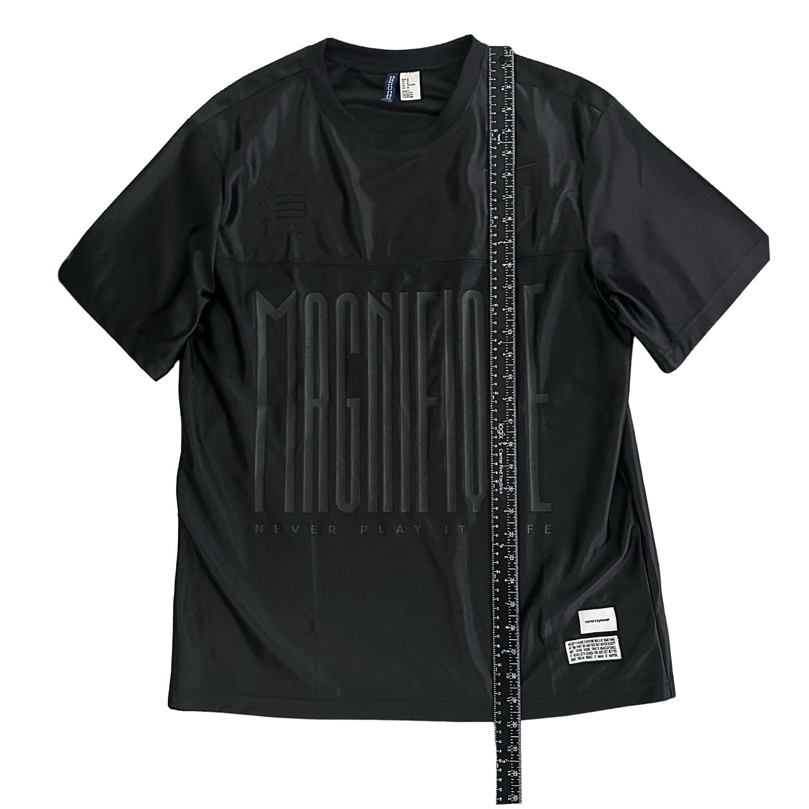 Soccer Jersey Style Shirt Mens Medium Black H&M Divided Short Sleeve Fashion Top