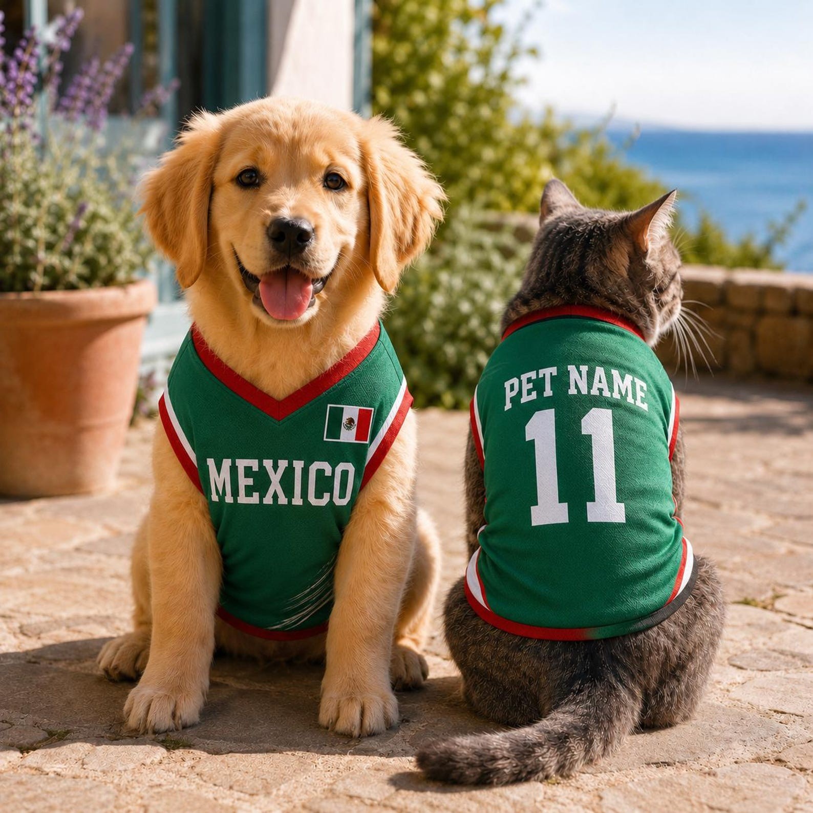Custom Dog Soccer Jersey, Personalized Pet Football Shirt with Name Number