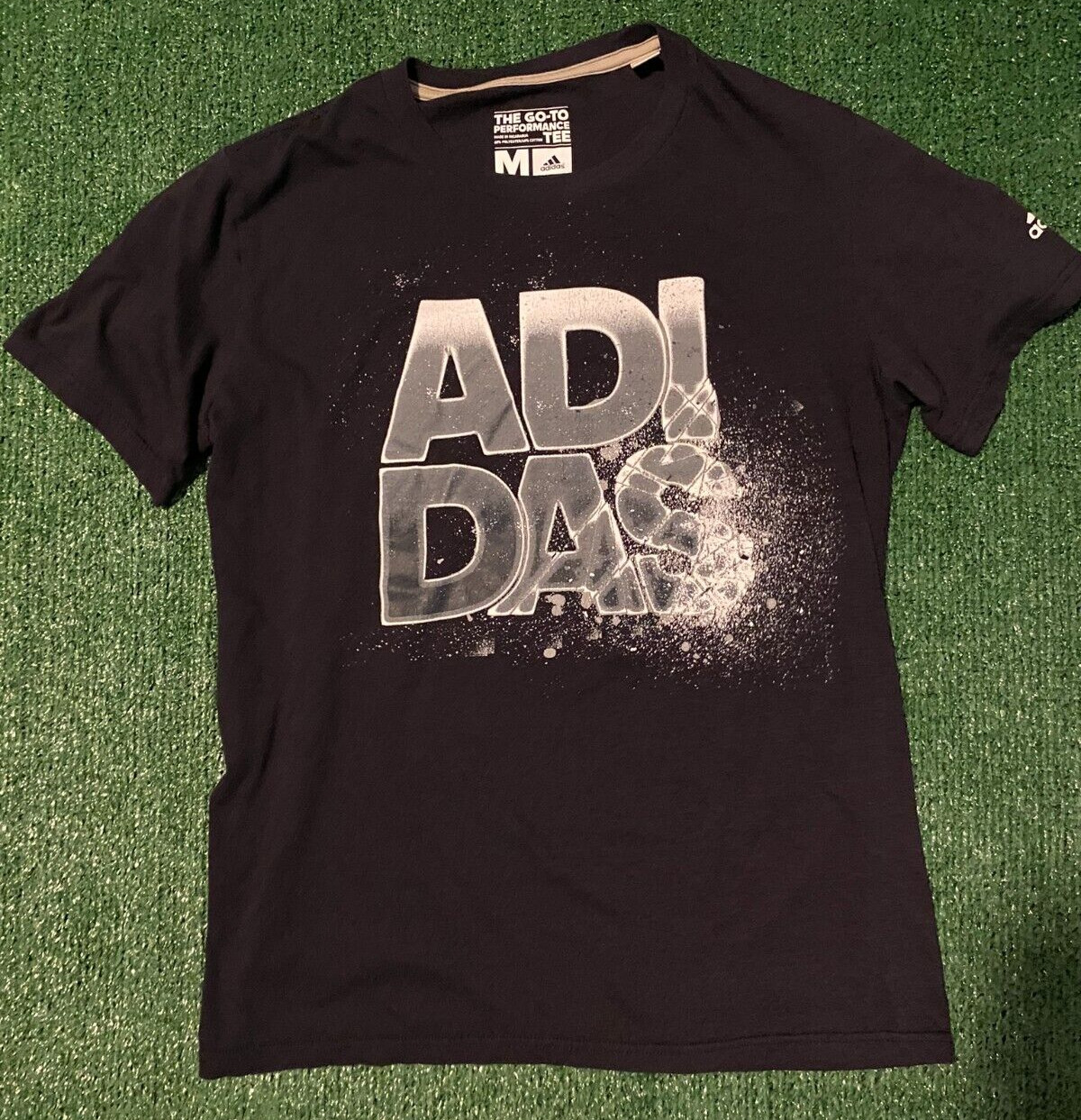 Adidas Go-To Performance Tee Climate Control Black White Short Sleeve Men’s SZ M