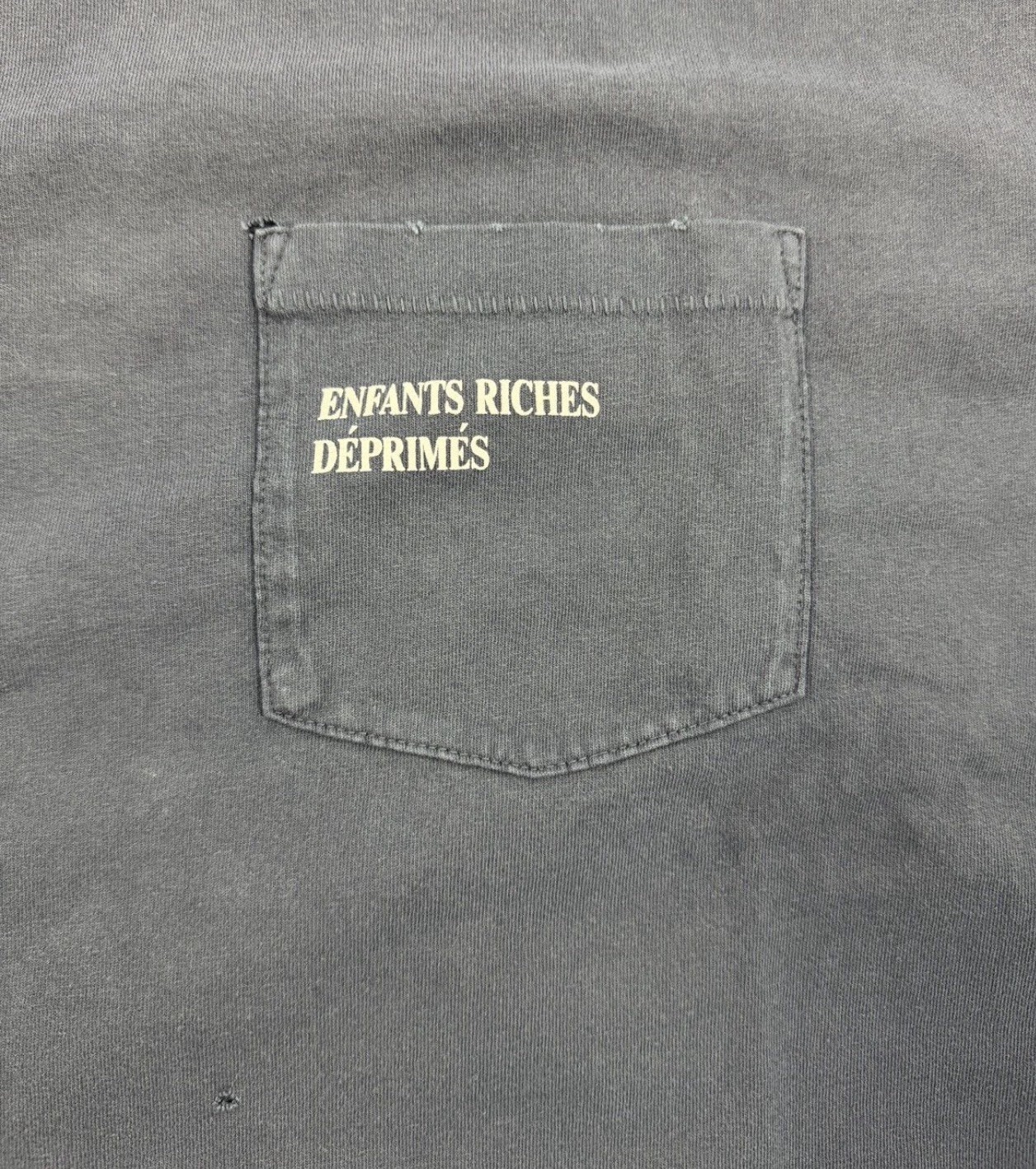 Enfants Riches Deprimes – Classic Logo Pocket Faded Print T-Shirt Size: XXL