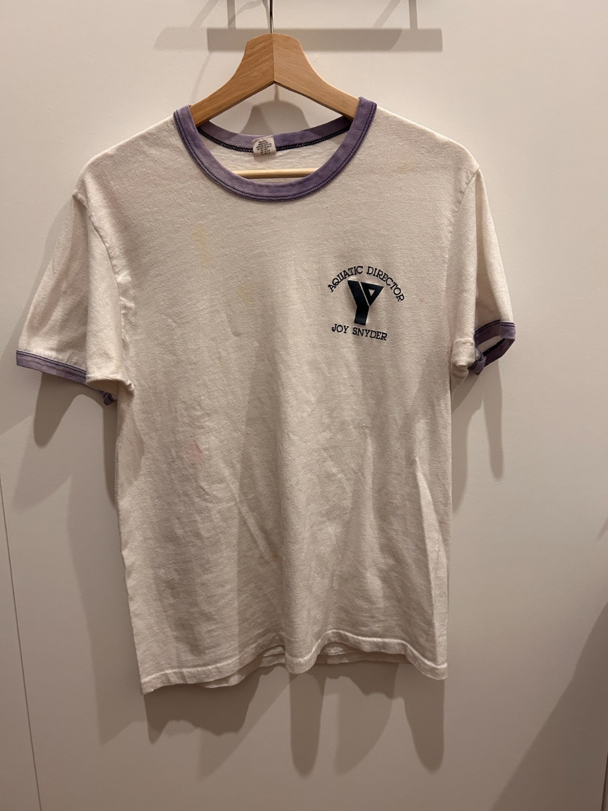 Vintage YMCA Ringer T Shirt – 70s – Aquatic Director – Size L