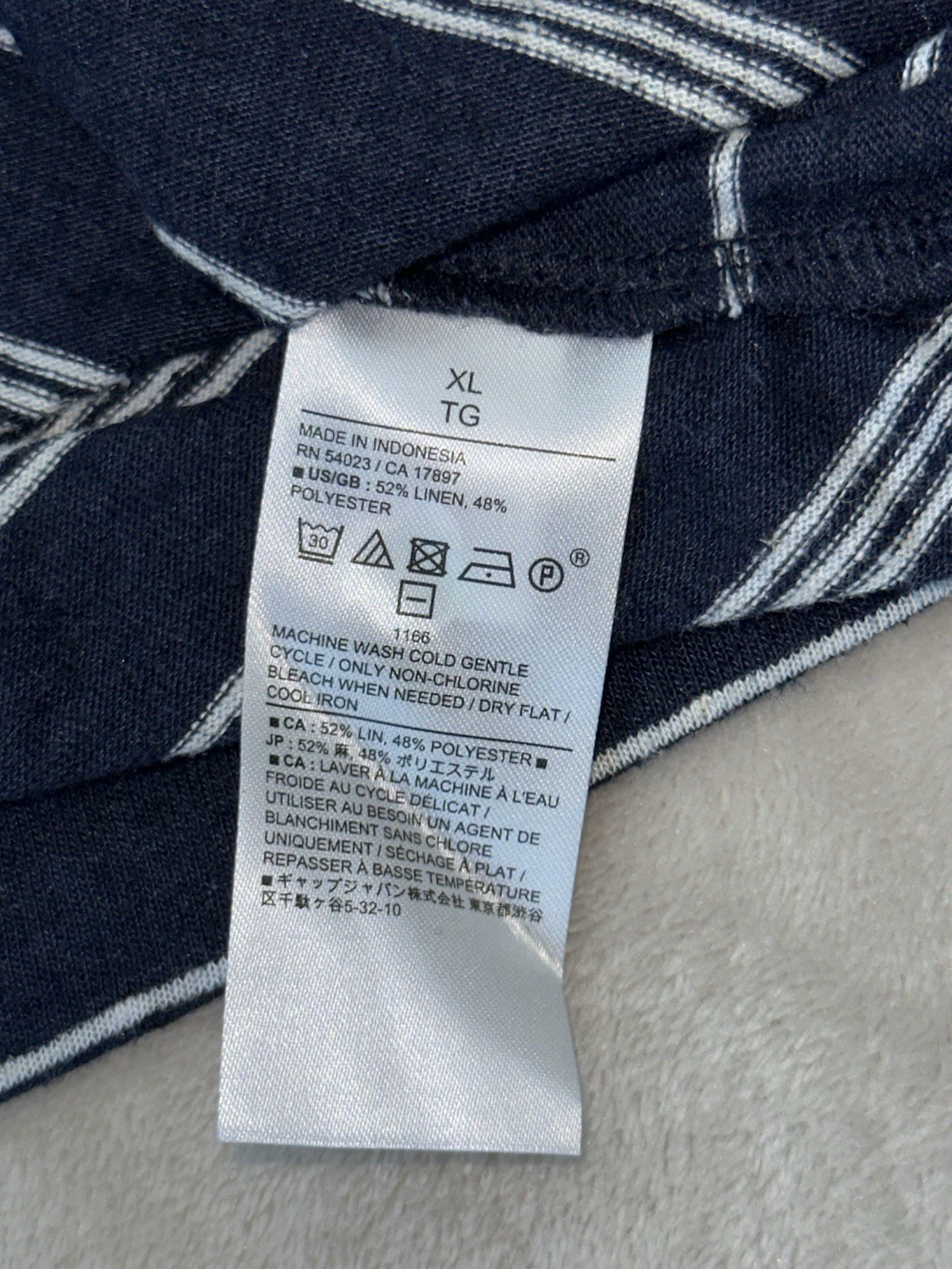 Banana Republic Men’s Linen Blend T-Shirt Short Sleeve Blue Size XL *BRAND NEW*