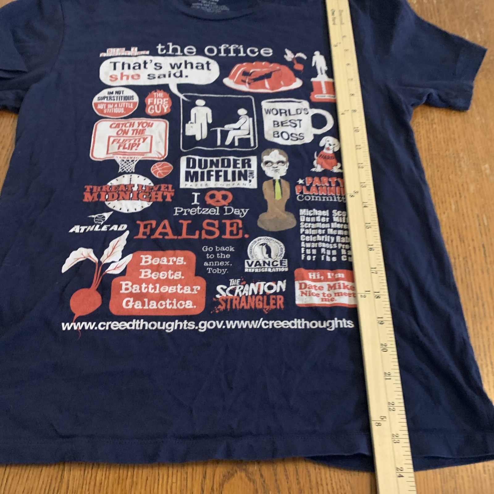 The Office Dwight Schrute T-Shirt Mens Small Graphic Tee Quotes From The Show