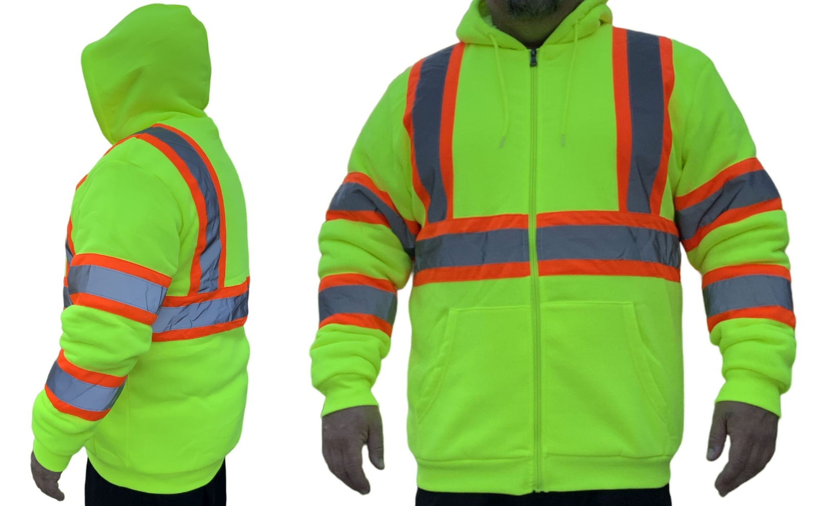 Safety Work Vest T Shirt Long Sleeve Short ANSI High Visibility Reflective Tape