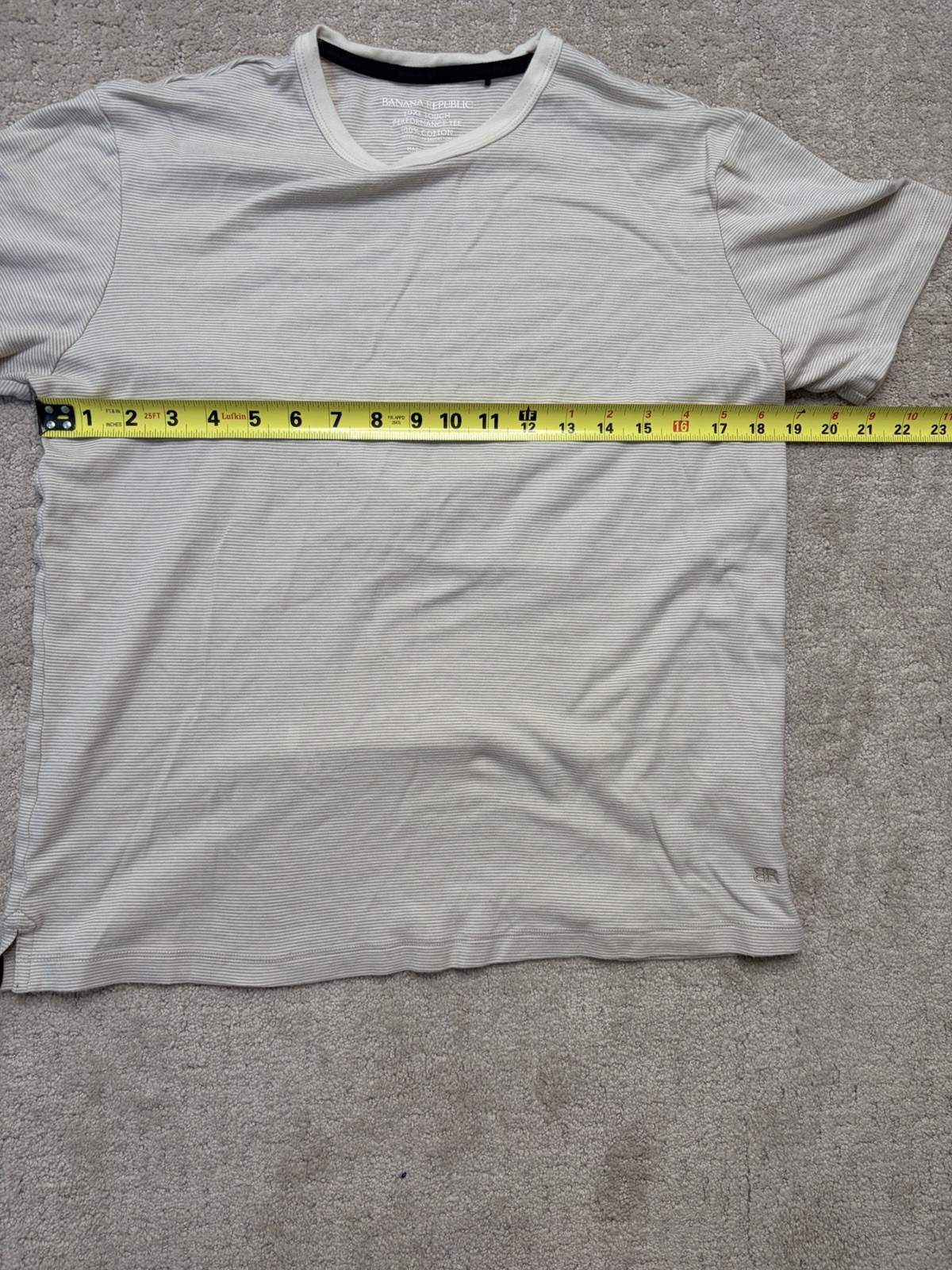 Banana Republic Striped Beige T Shirt Men’s Size M