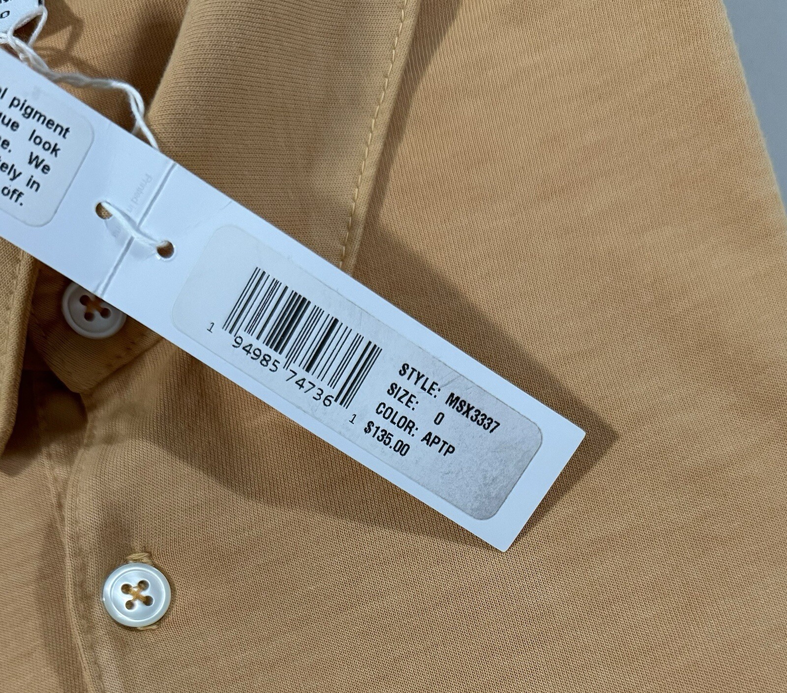 JAMES PERSE Men’s Suede Jersey S/S Polo Retail: $135 (NWT)