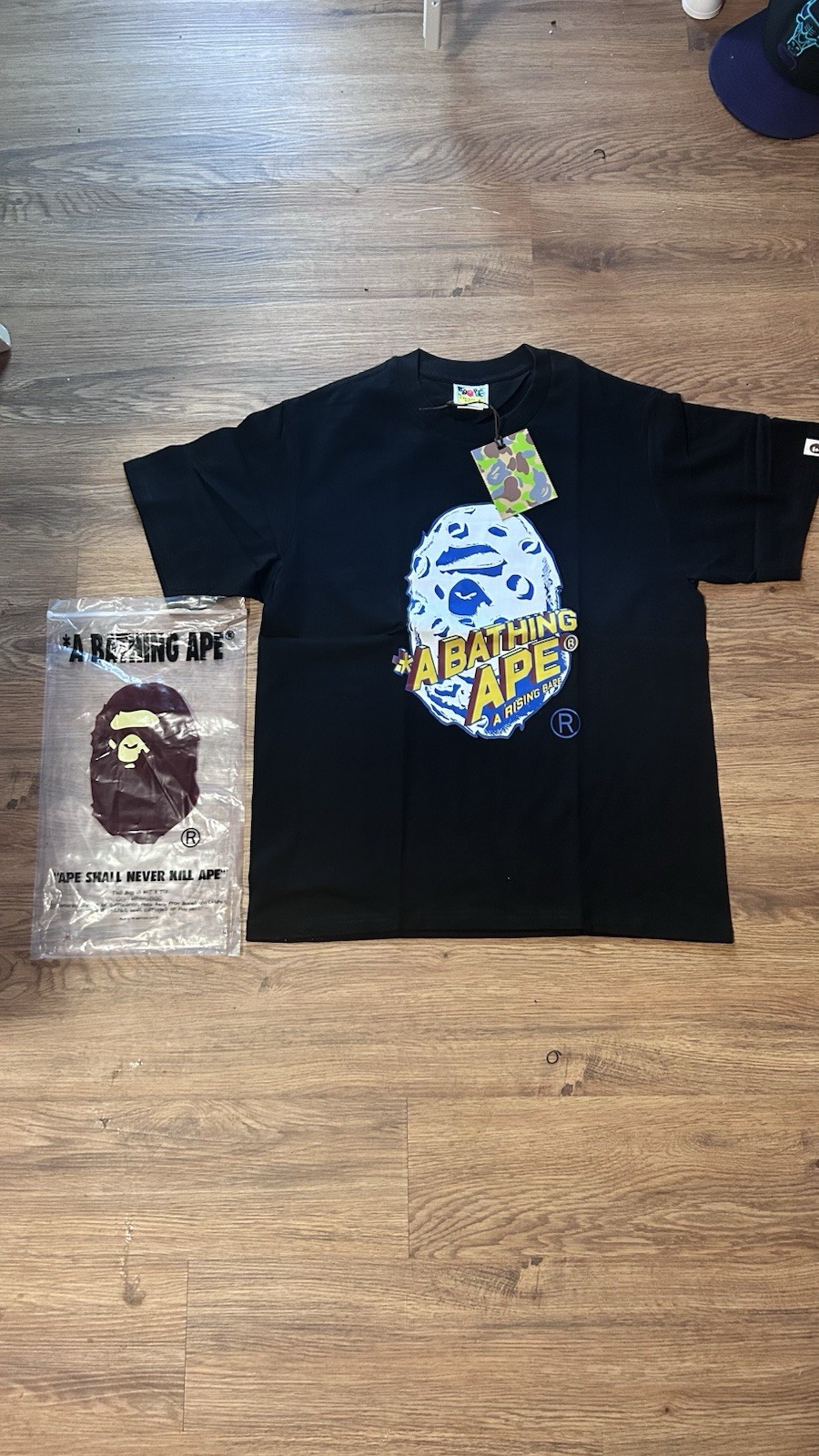 A Bathing Ape BAPE Multicolor Logo Graphic Crew Neck Short Sleeve Tee M
