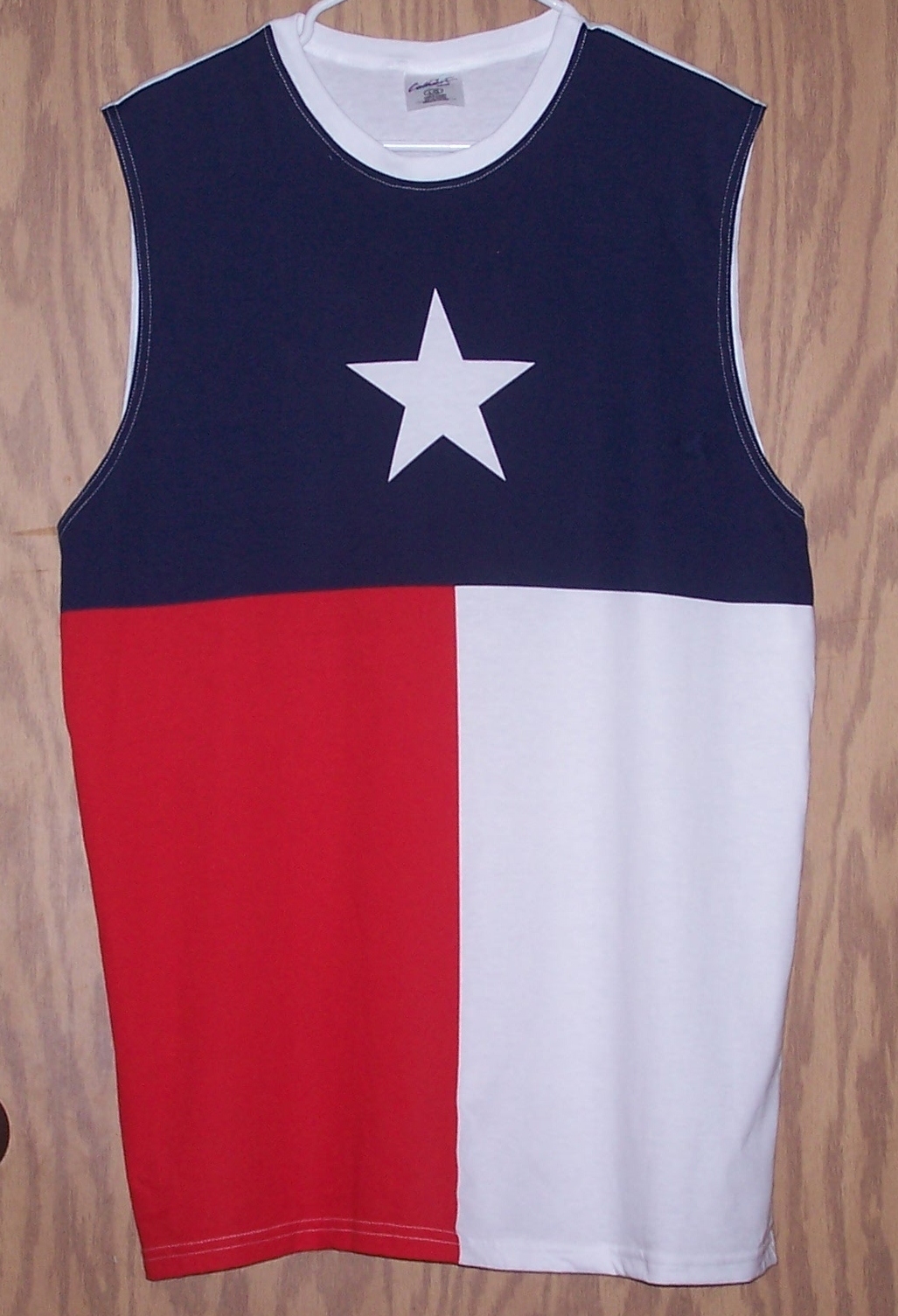 MEN’S TEXAS FLAG SLEEVELESS T-SHIRT – SIZE XL – Tx Lonestar shirt