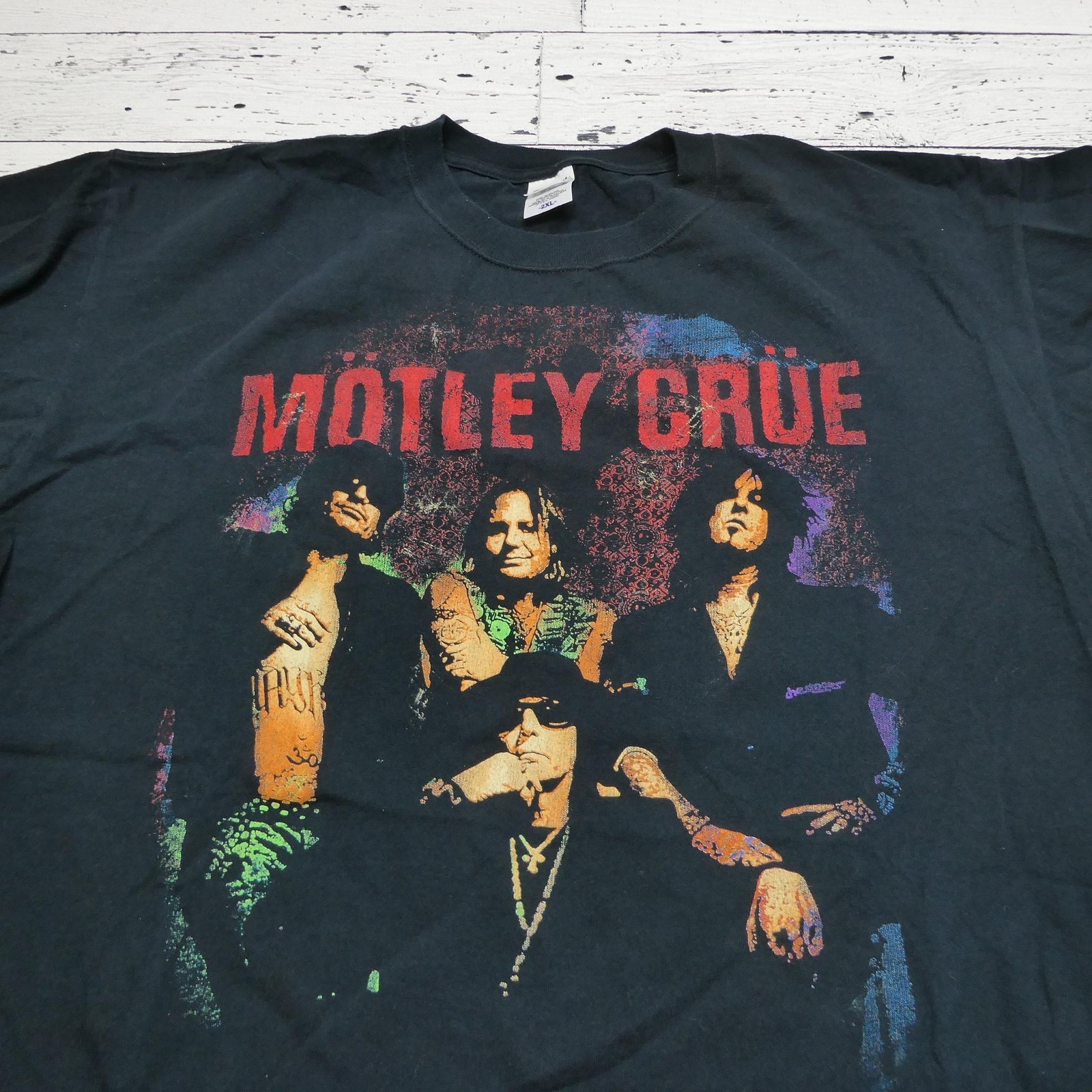 Vintage Motley Crue Shirt Mens 2XL Black Red White & Crue Tour 2005 Concert 00s