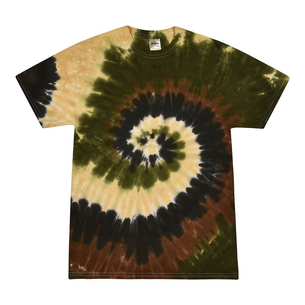 Multi-Color Tie Dye T-Shirts, Kids & Adults Short Sleeve Cotton Colortone