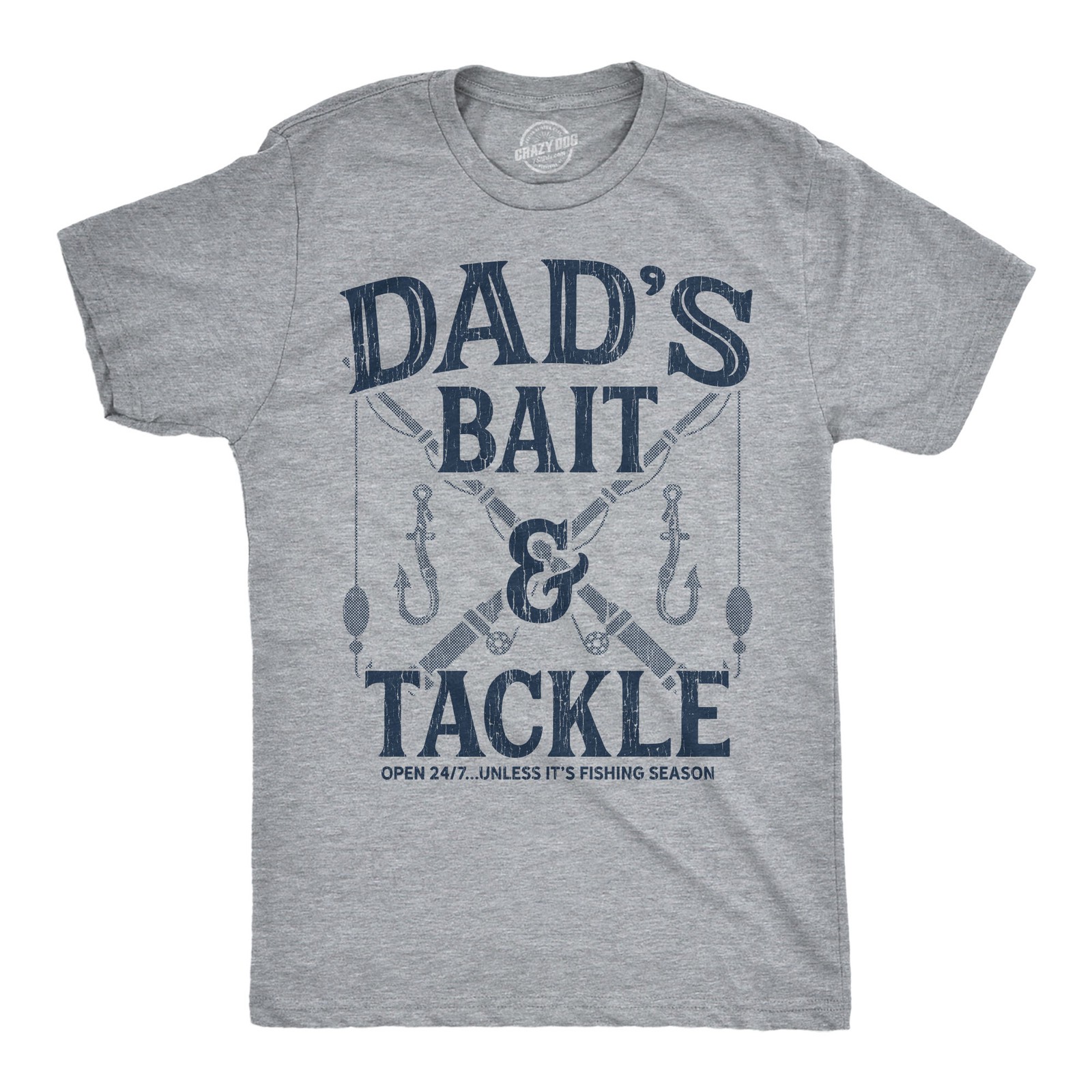 Mens Funny T Shirts Dads Bait and Tackle Sarcastic Fathers Day Graphic Novelty