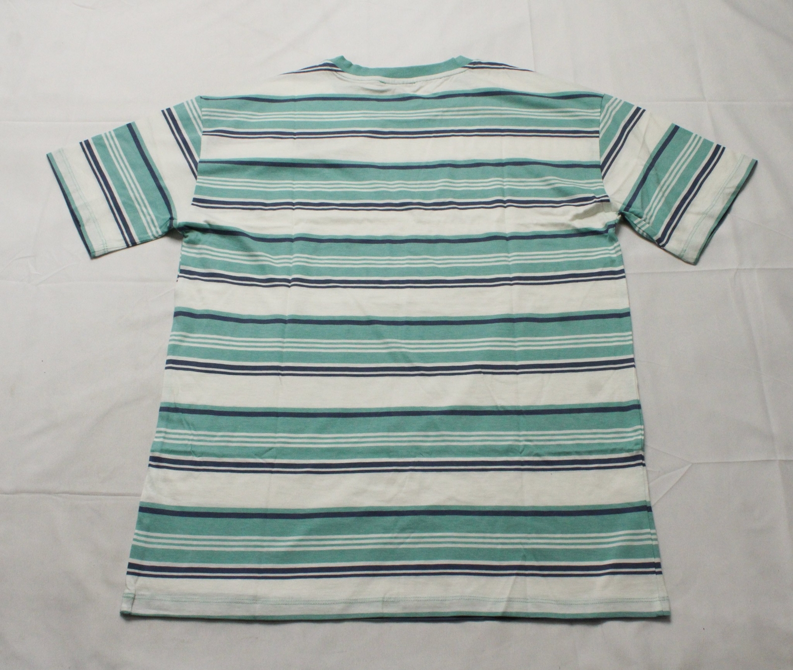 New Look Men’s Oversized Striped Crew Neck Shirt JL3 Blue/White Stripe Small