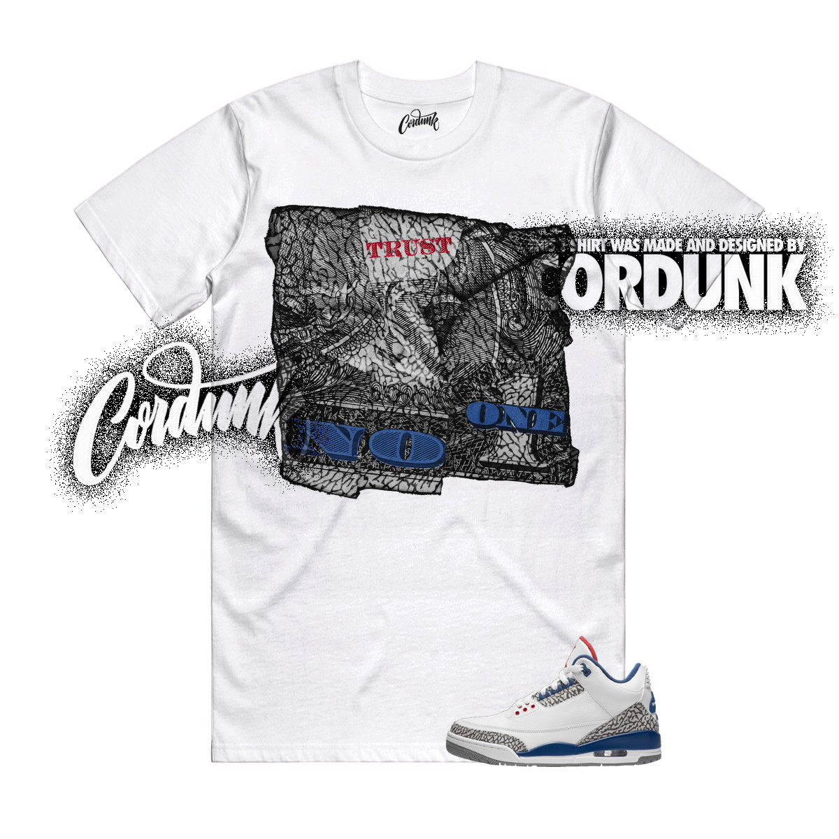 3 True Blue Cement Grey Varsity Red Royal OG 2026 T Shirt Match TRUST