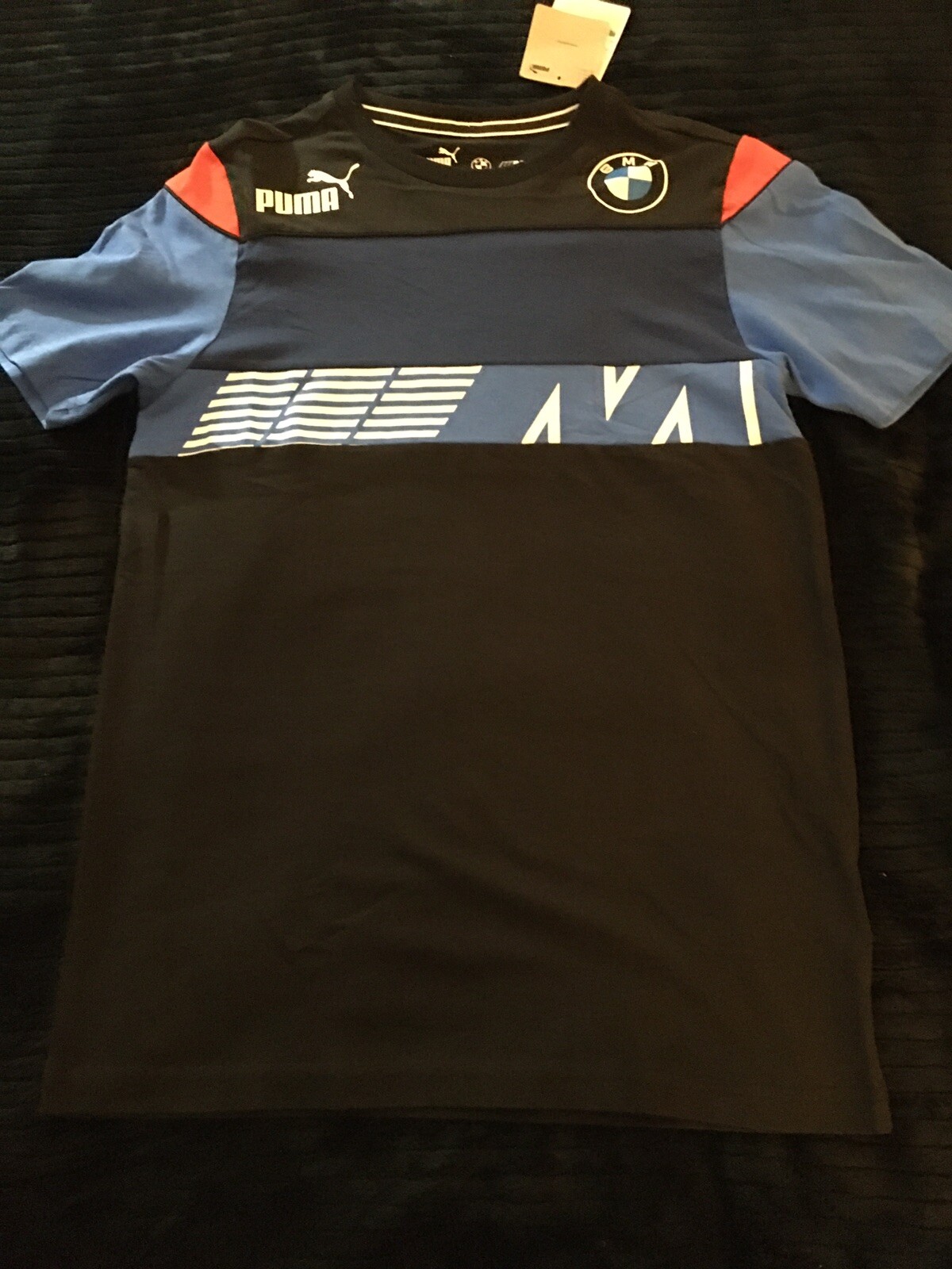 NEW Puma BMW Motorsport MMS SDS Men’s T Shirt Blue Black Sz S