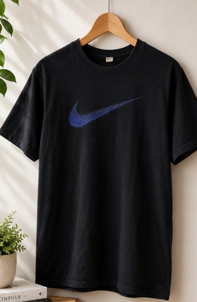Nike Men’s “The Nike Tee” Navy Blue w/ Royal Swoosh Size Large