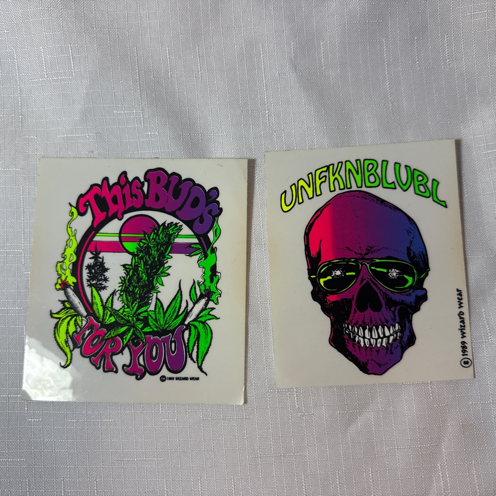 Vintage Rare 1989 Wizard Wear Stickers! New Old Stock! Come With 2 Stickers