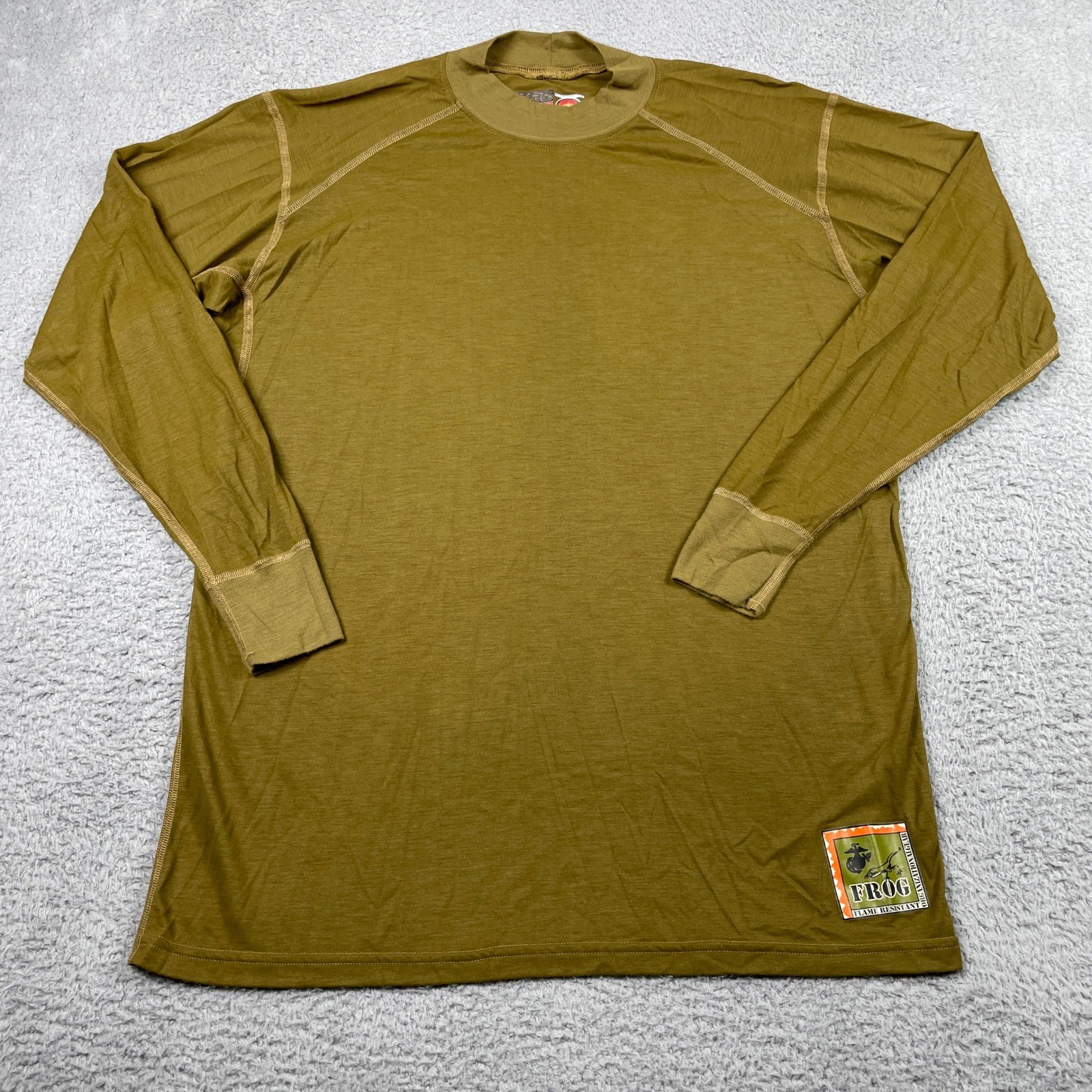 USMC XGO FROG Flame Resistant Shirt Mens Medium Brown Base Layer Peckham FR