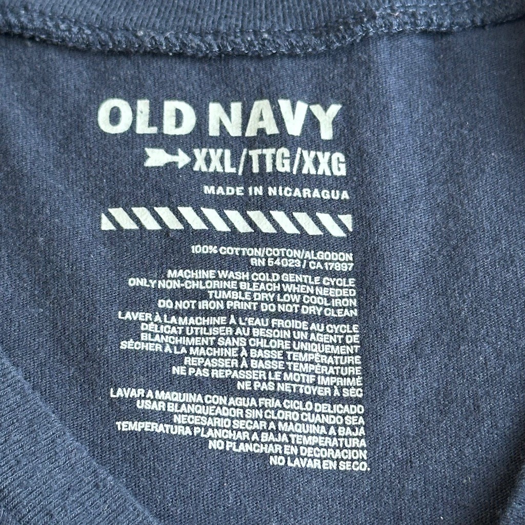 Old Navy 2012 American Flag T-Shirt Mens XXL Navy Blue USA Graphic Tee