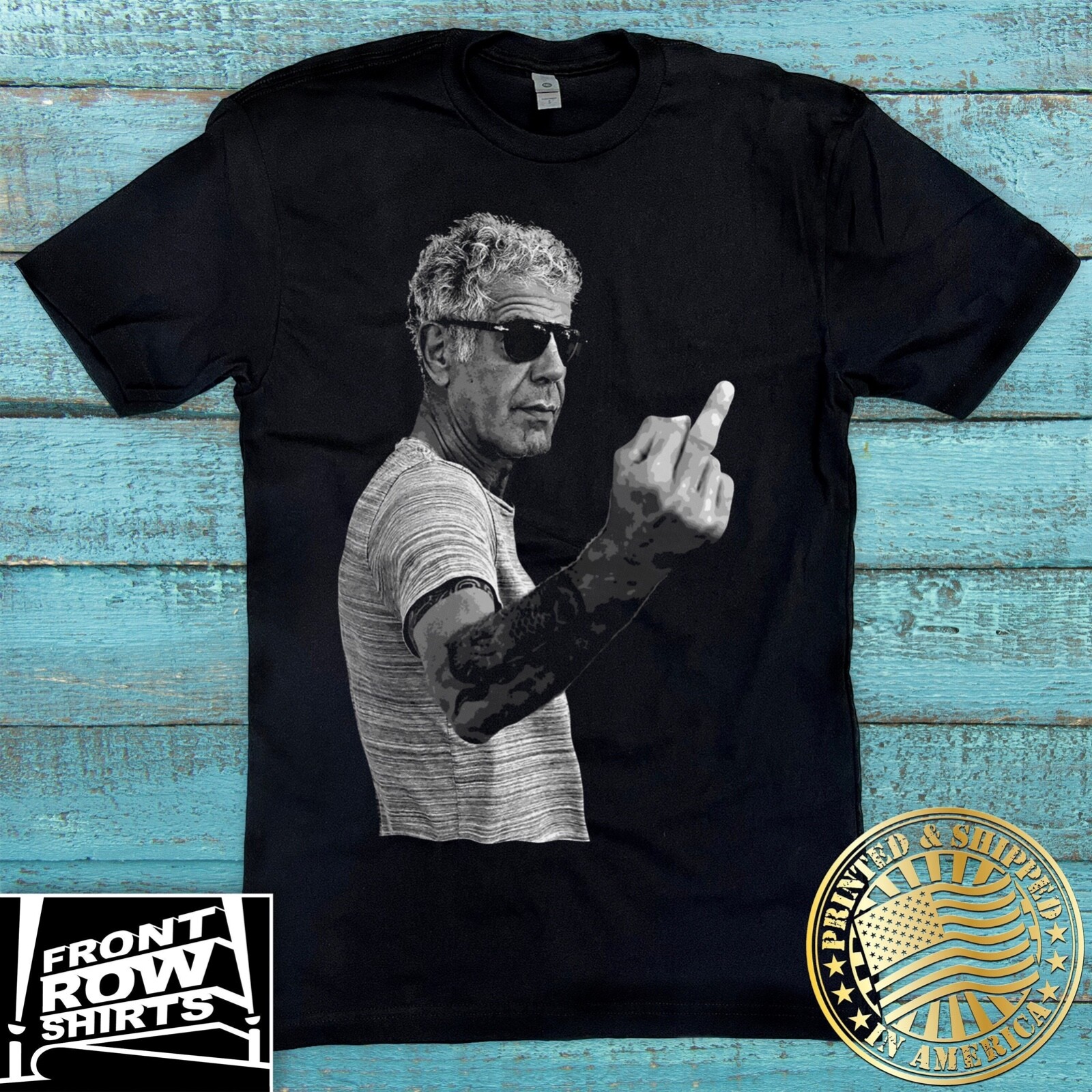 ANTHONY BOURDAIN ***MIDDLE FINGER*** T-SHIRT NEXT LEVEL