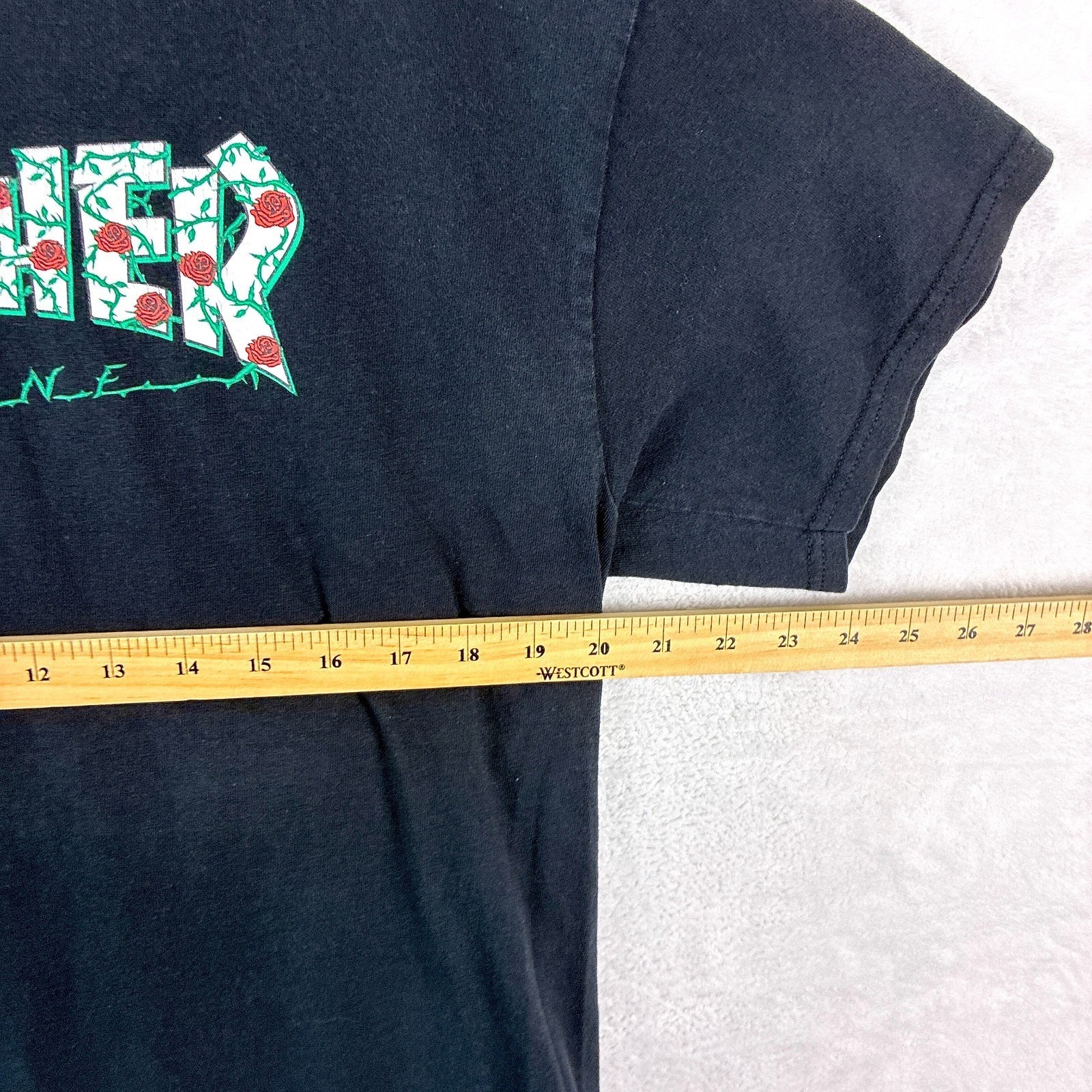 VTG Thrasher Magazine Tshirt Mens L Black Roses Thorns Skate Streetwear Y2K