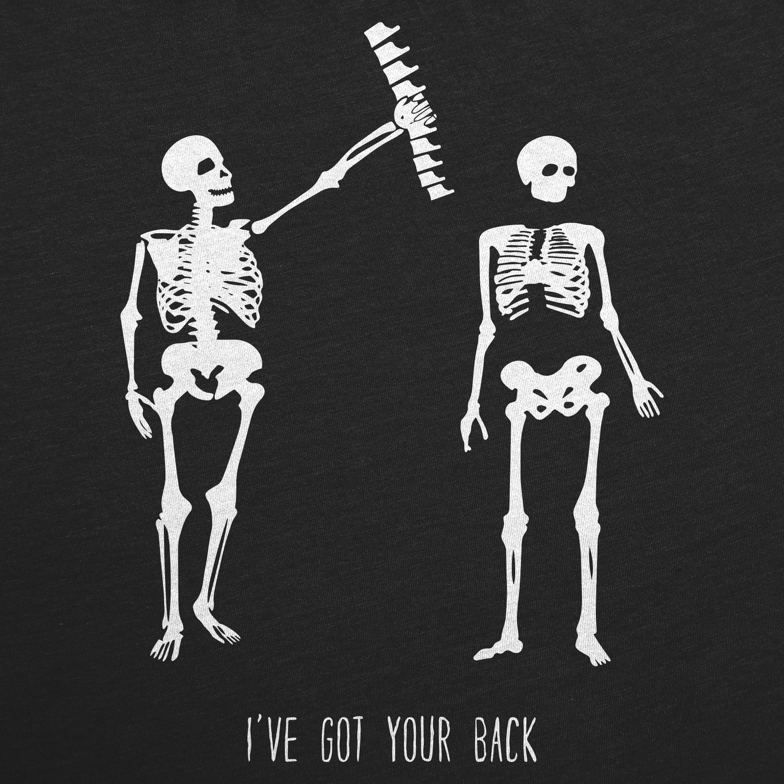 Mens Got Your Back Funny Halloween Skeleton Best Friend T shirt