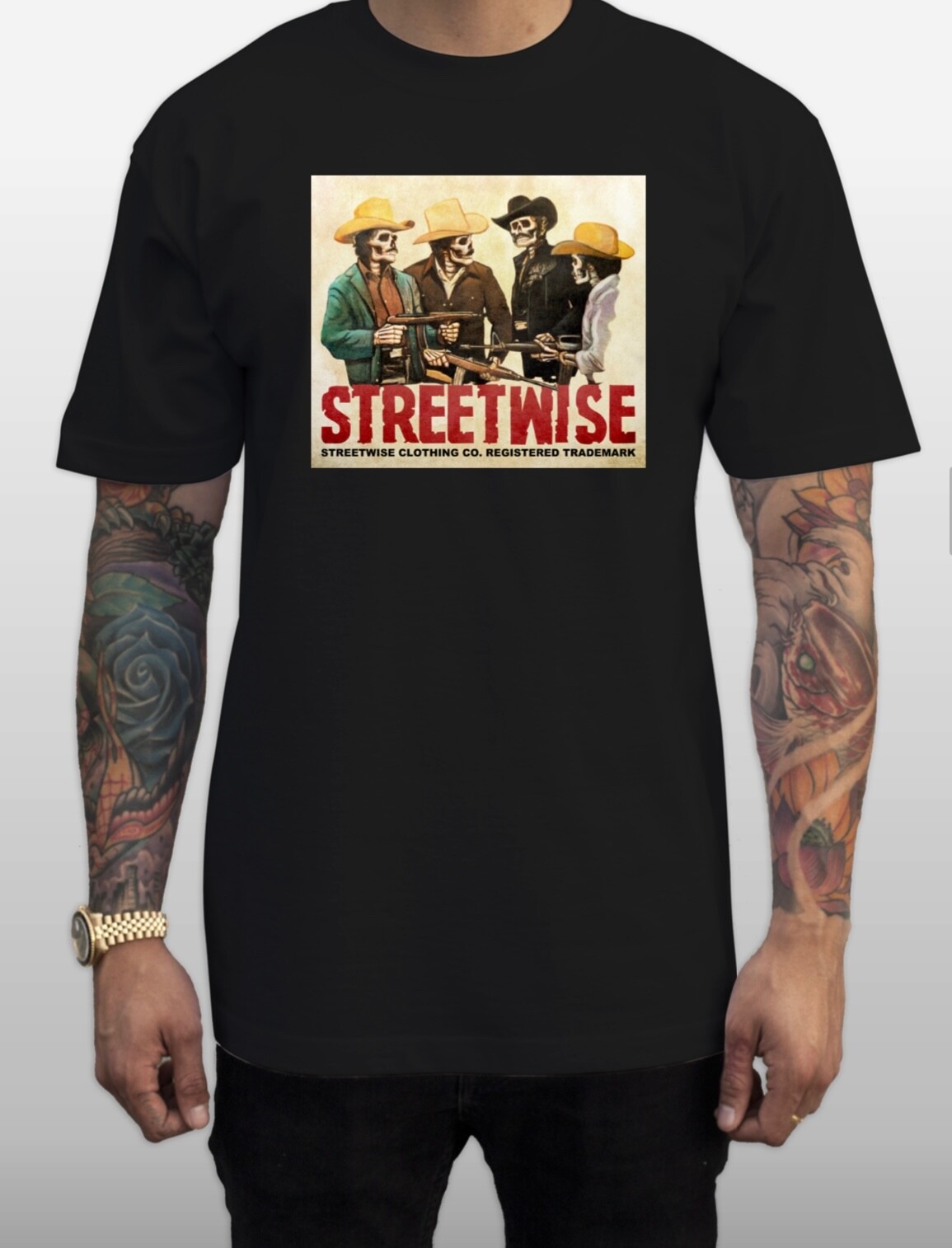 Streetwise Pistoleros Graphic T-Shirt Black M-L-XL-2XL-3XL-4XL-5XL