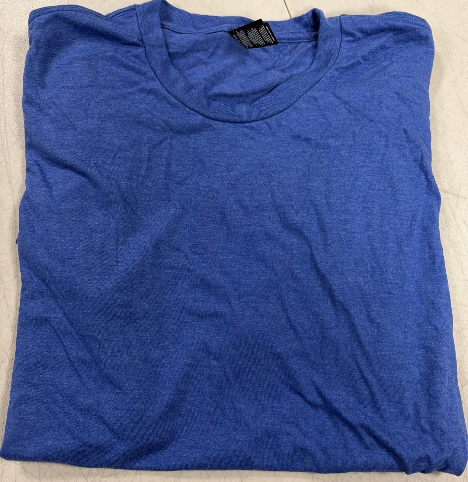 District Perfect Tri DTG Crew-Neck Adult T-Shirt Short Sleeve Blue Size L New