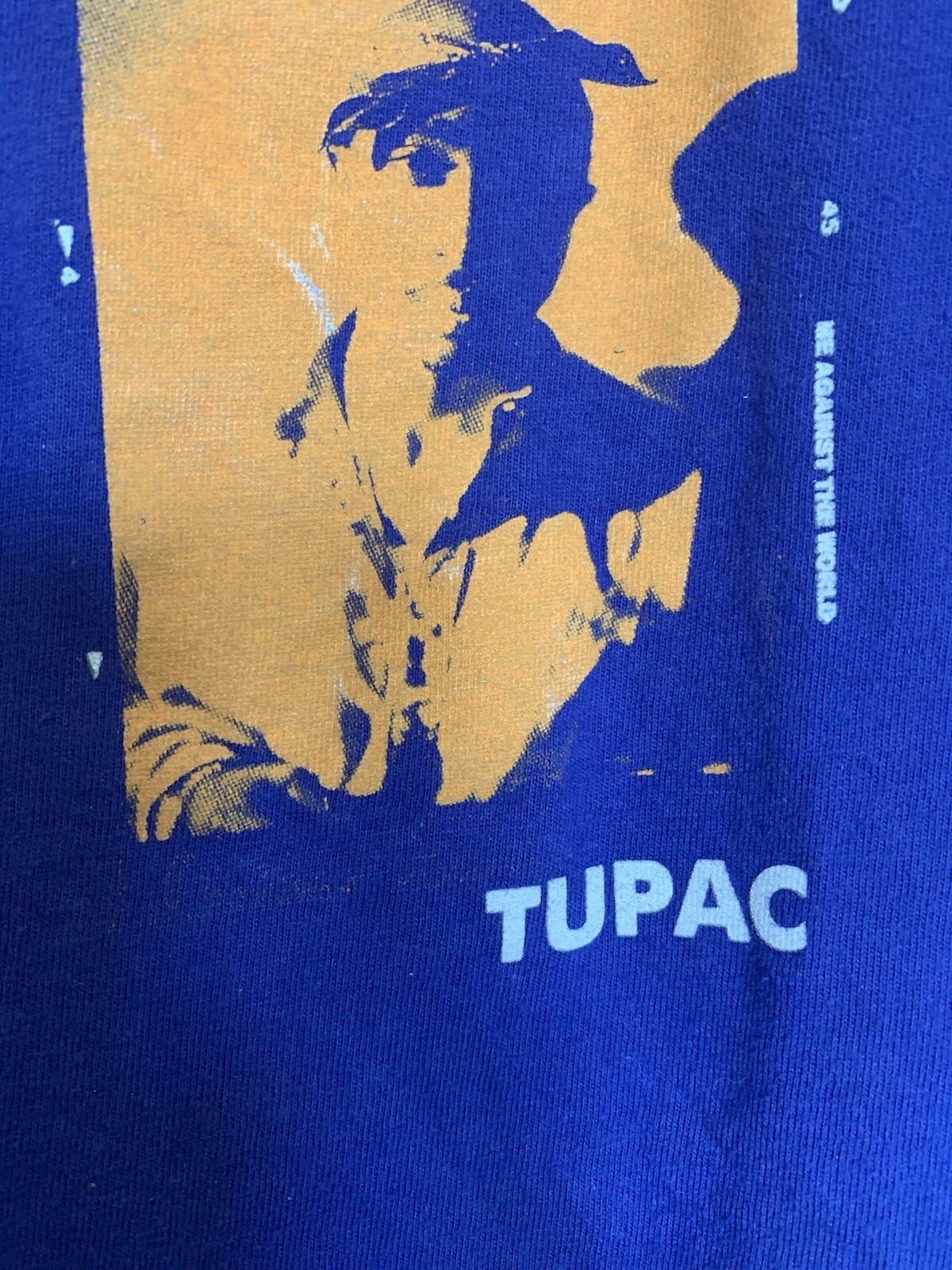 Tupac 29598 Men’s Purple “Me Against The World” Graphic Tee On 2Pac Label Sz L