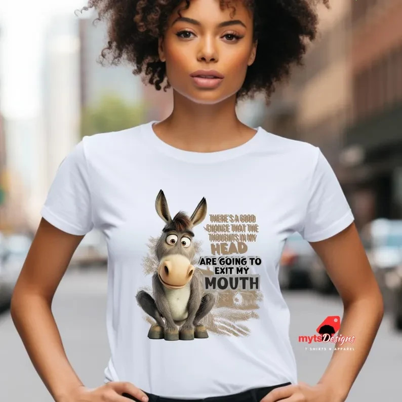 Funny Donkey T-Shirt: Unisex Animal Lover Humor Shirt