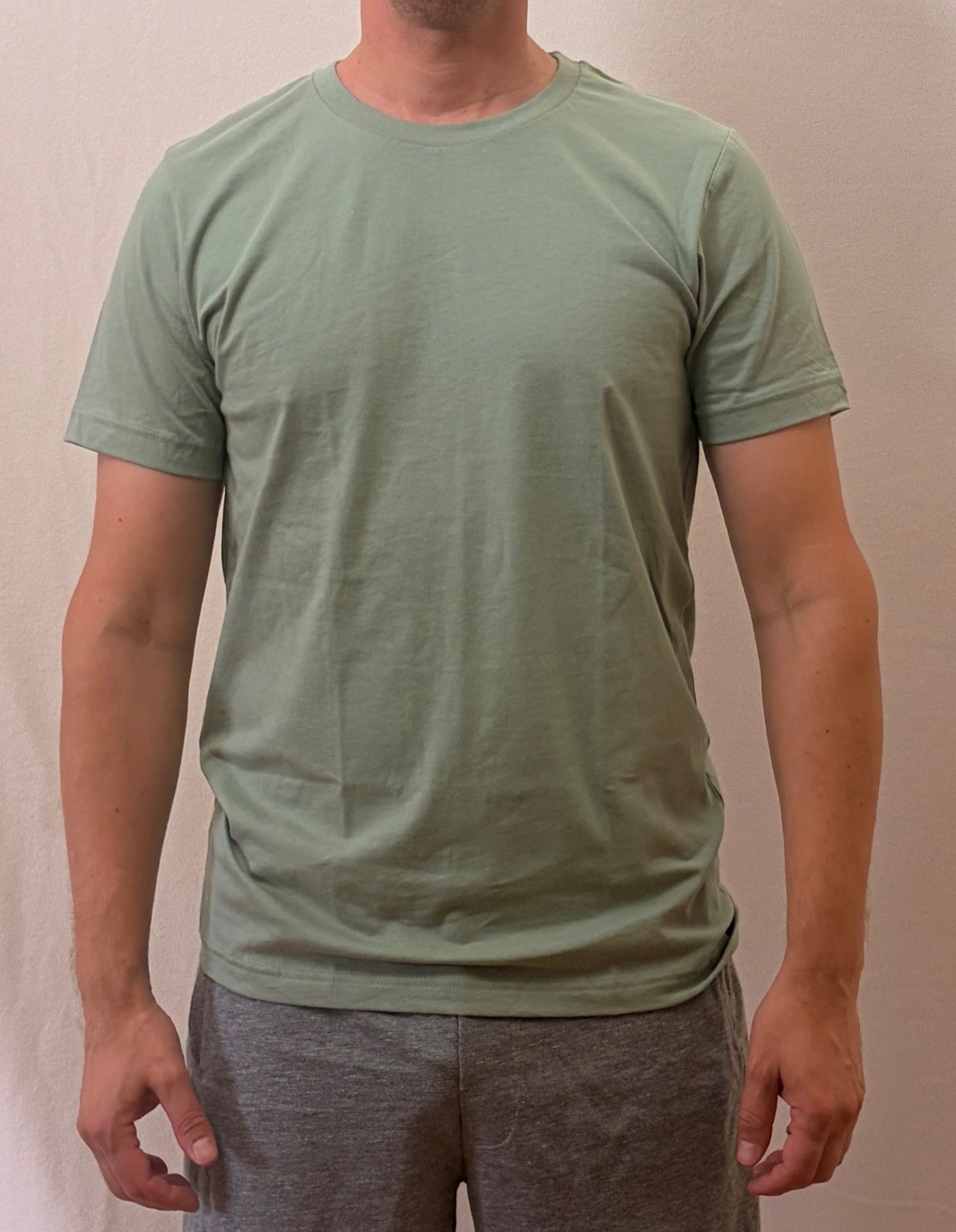 Canvas by BELLA + CANVAS Sage Green Size M Short Sleeve Cotton Crewneck Tee