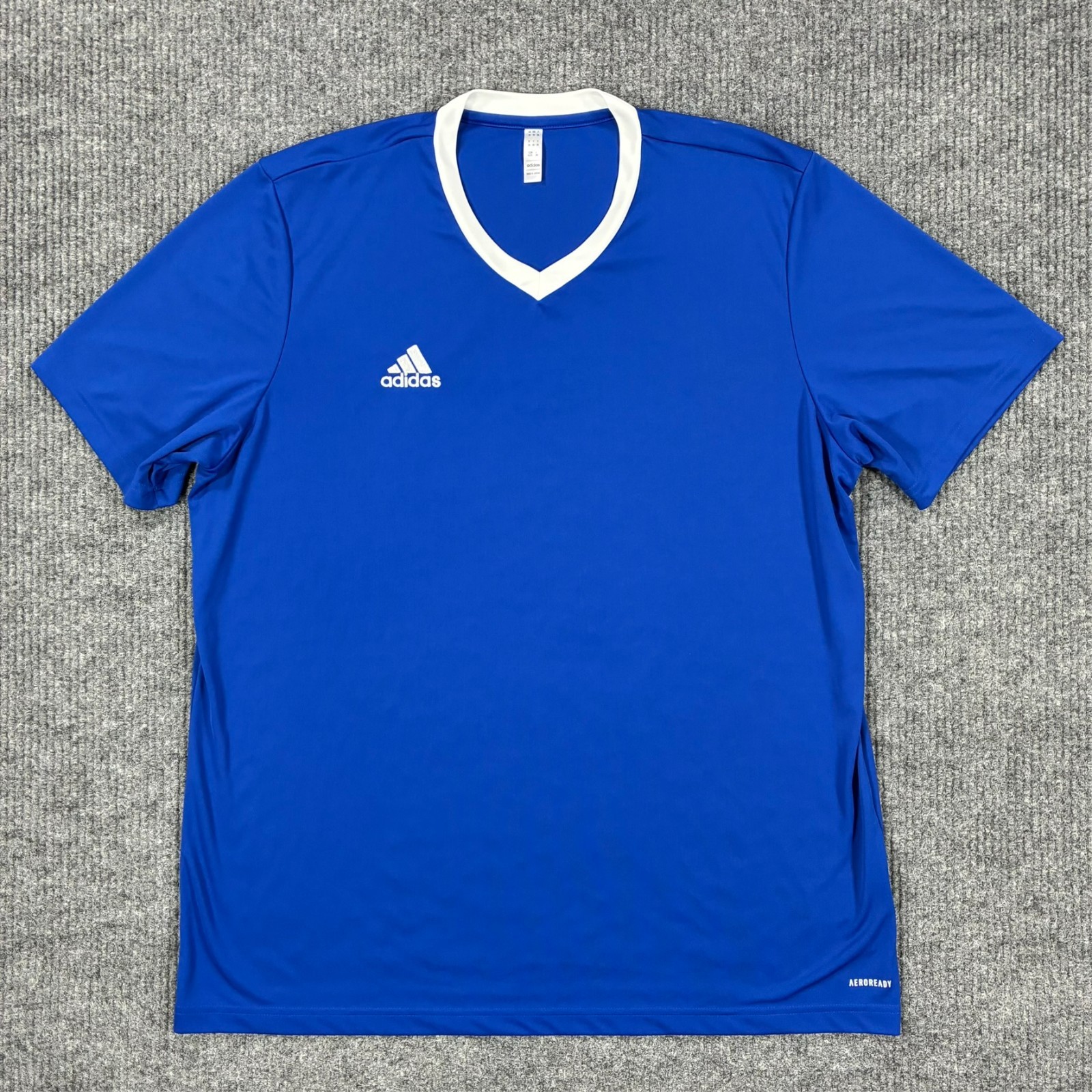 Adidas Aeroready 2XL Blue Soccer Jersey Athletic Training Shirt Performance Tee