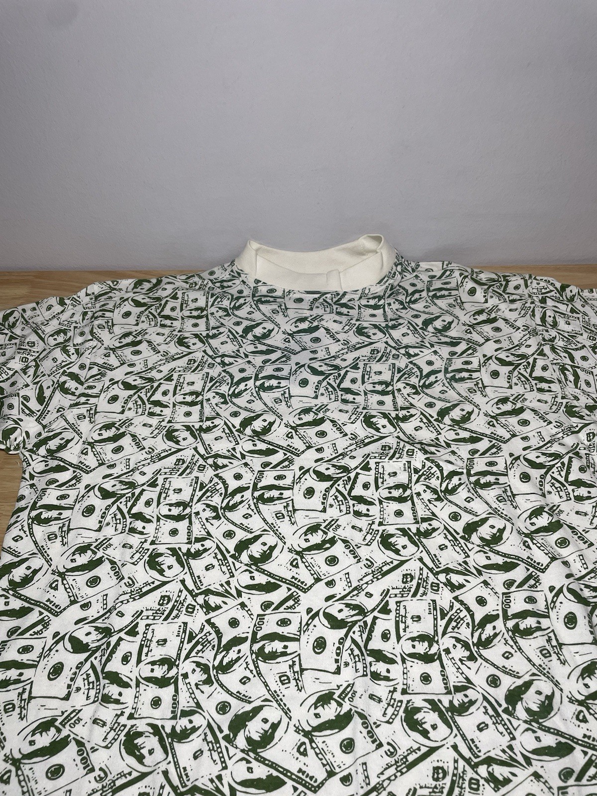 BNWT RoadBlock Ben Franklin 100 Dollar Bill $100 All Over Pattern T Shirt Mens M