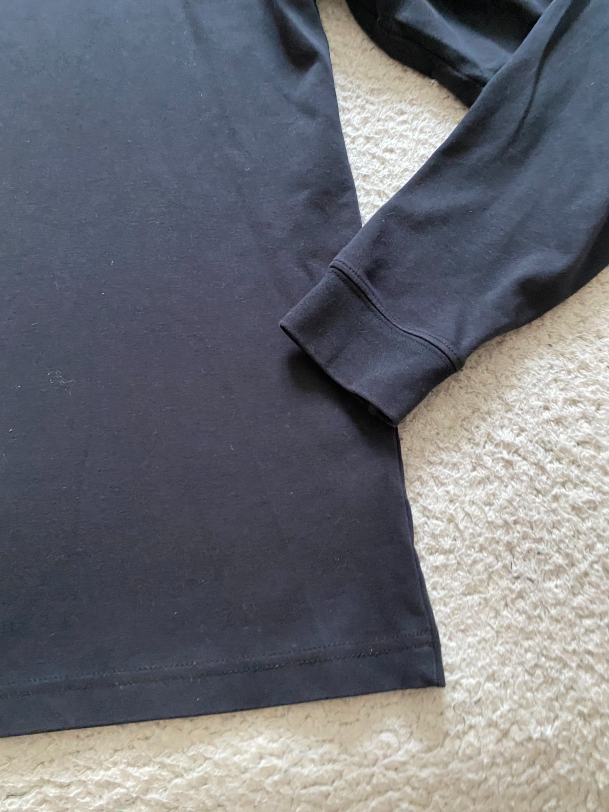 L.L. Bean Men Long Sleeve High Neck T-Shirt Black Size S
