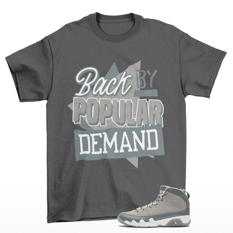Throwback Shirt Grey to Match Jordan 9 Retro Cool Grey HV4794-011