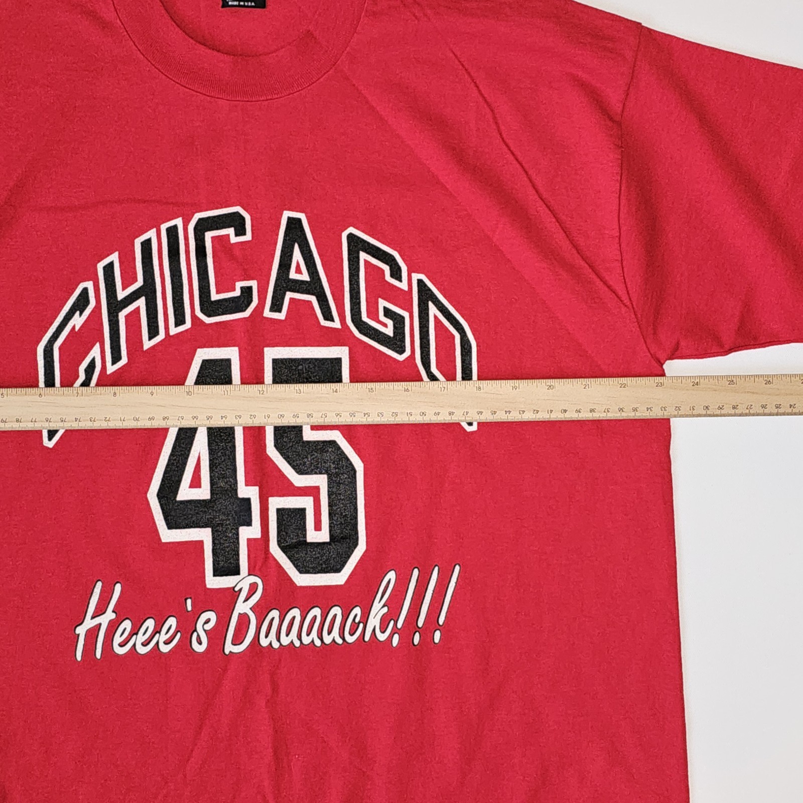 VTG 90s Chicago Bulls Michael Jordan Shirt Men’s X-Large Hes Back 45 Rap Tee