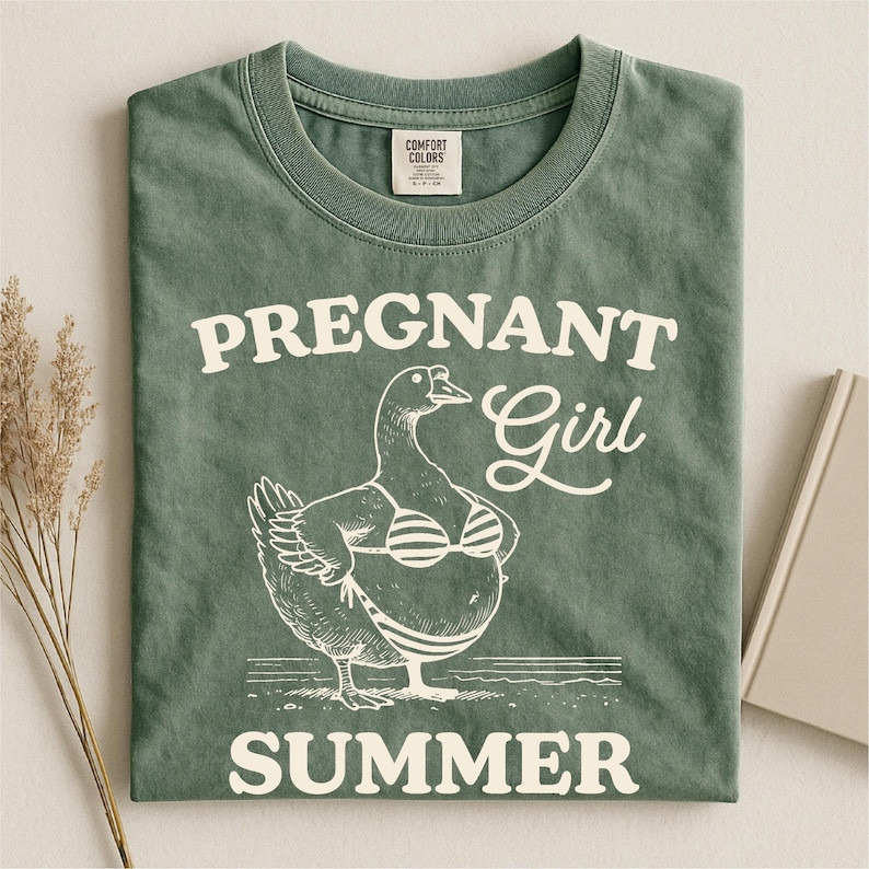 Pregnant Girl Summer Shirt Funny Goose Graphic Maternity T Shirt Mom To Be