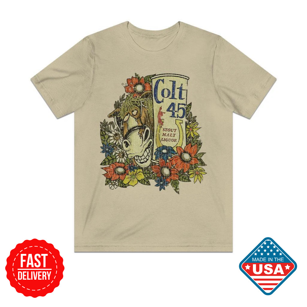Colt 45 Party Mule 1982 Vintage Unisex T-Shirt Drinking Party T Shirt Size S-5XL