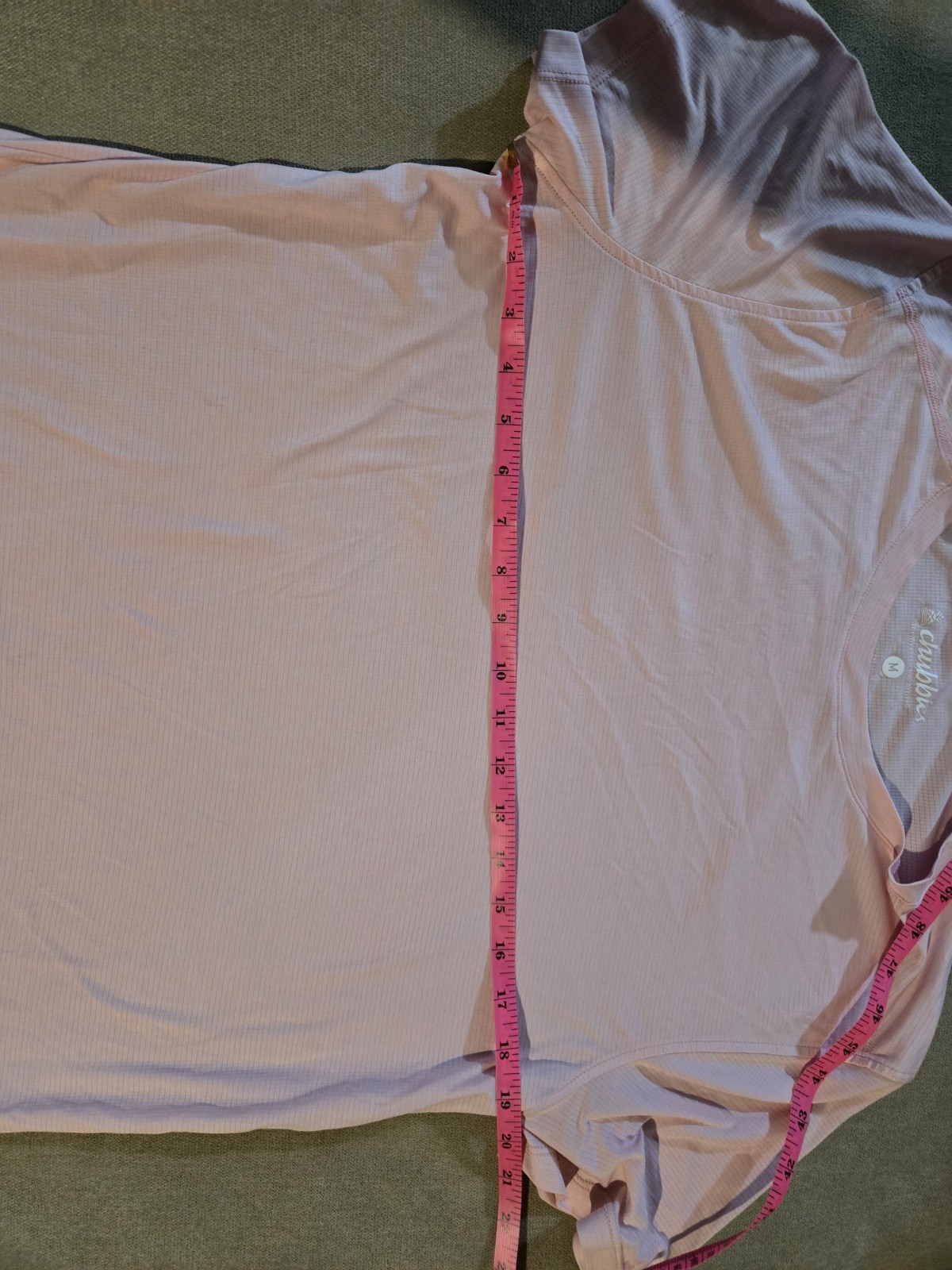 Chubbies Tshirt M Pink Performance Microstripe Short Sleeve Active Top