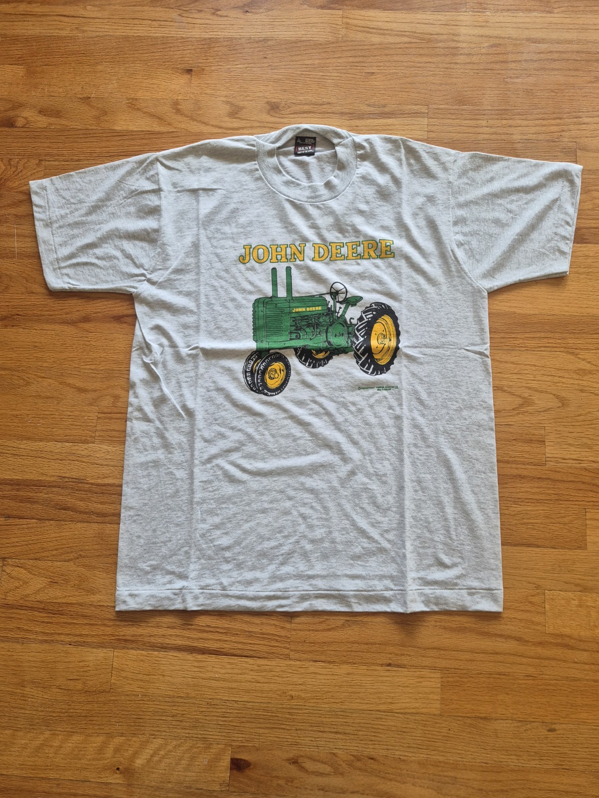 VTG John Deere General Purpose Antique Tractor T Shirt Gray LG New USA