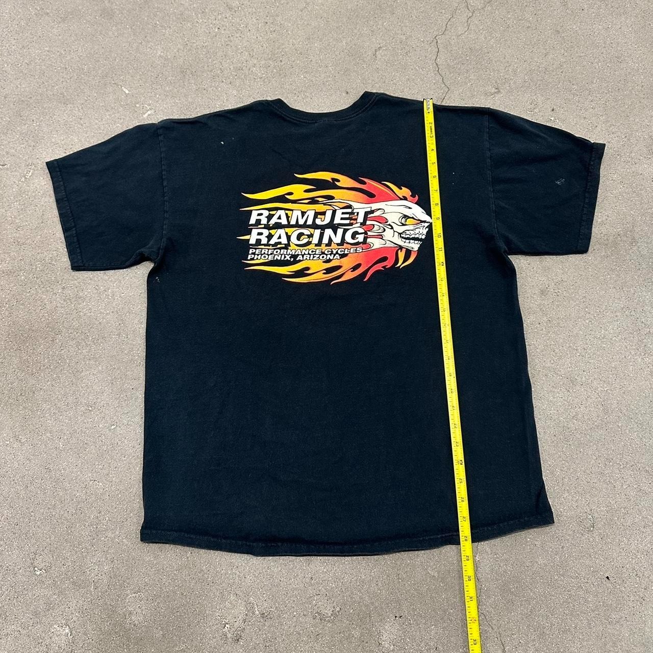 Y2K Skull Flame Racing T-Shirt